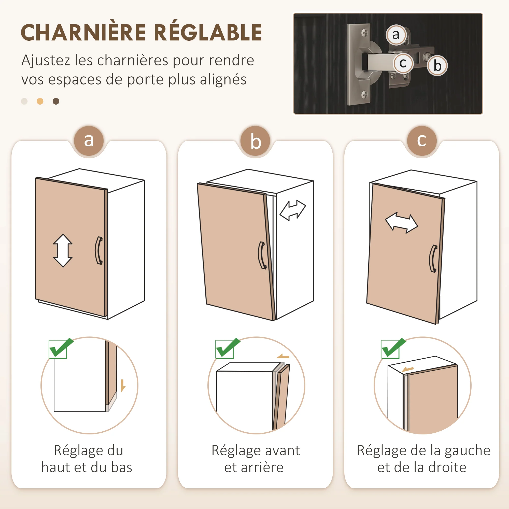 Armoire cuisine, buffet de cuisine, vaisselier, meuble vitrine à 2 portes dont une porte vitrée - meuble de rangement avec étagères réglables et 9 compartiments, 76 x 36 x 160 cm - noir - Image 7