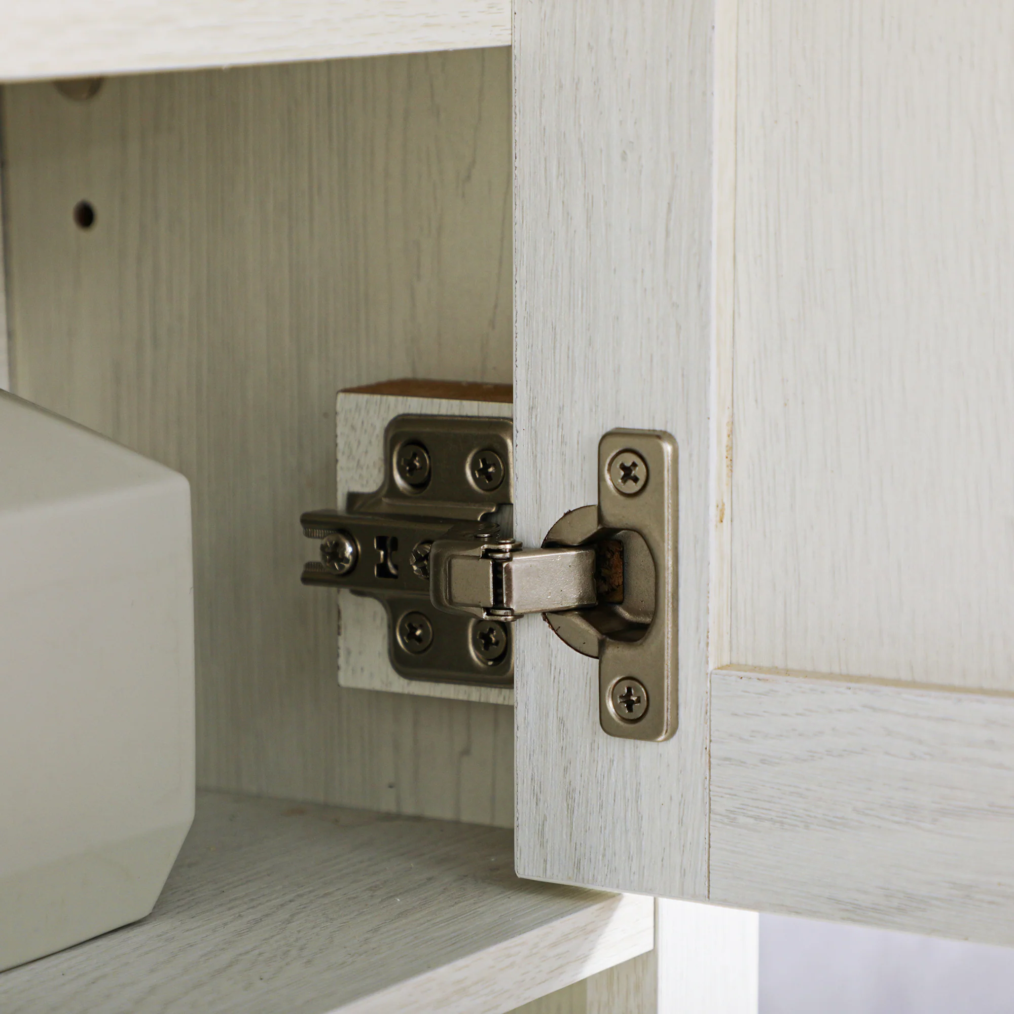 Armoire murale, armoire salle de bain, meuble wc suspendu avec placard à portess et compartiment ouvert, meuble haut salle de bain dim. 60 x 19,5 x 52,5 cm, blanc - Image 10