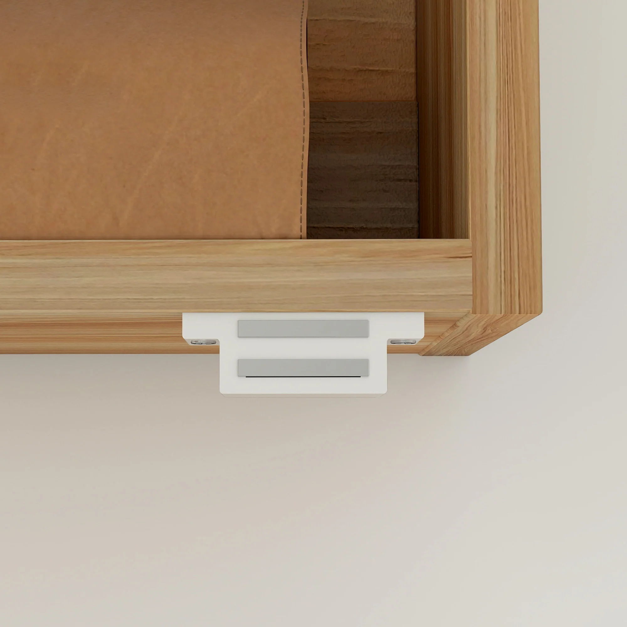 Armoire murale salle de bain avec miroir ovale, 45 x 90 cm, meuble salle de bain moderne, design sans cadre, miroir avec rangement, bois naturel - Image 9
