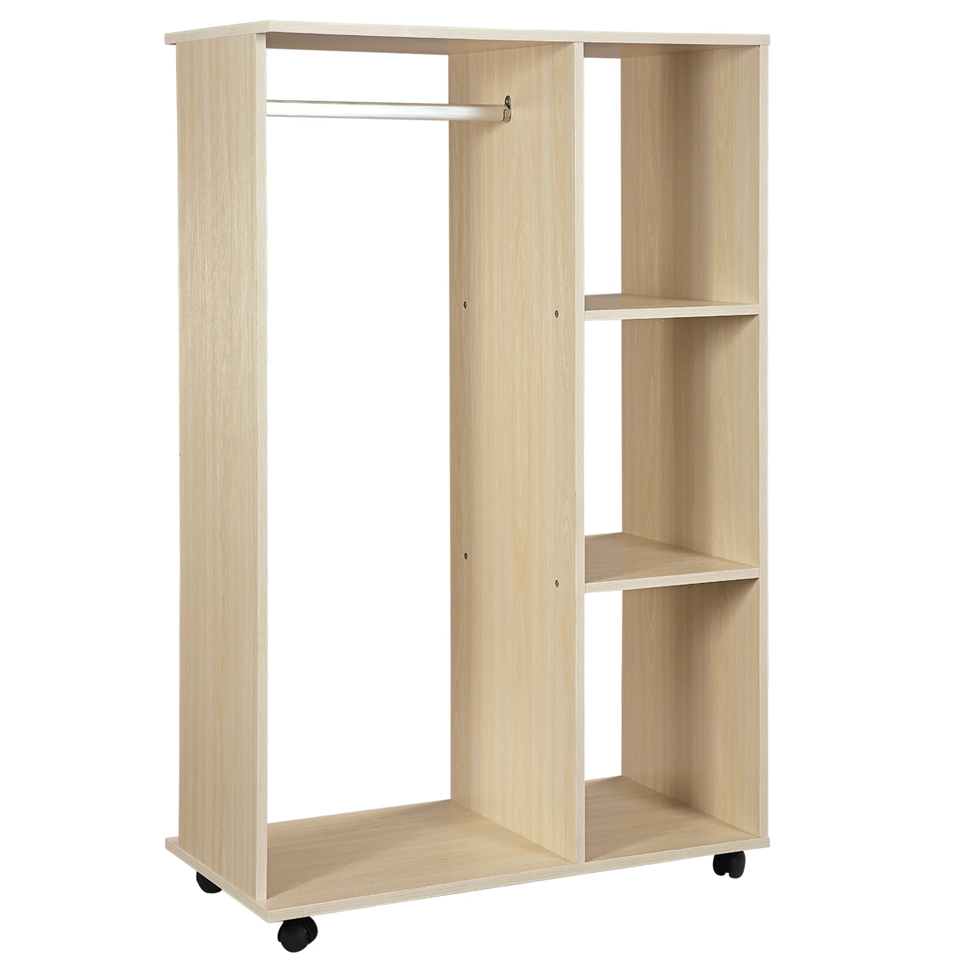 Armoire penderie Armoire de Rangement Mobile Panneaux de Particules Coloris chêne Clair - Image 11
