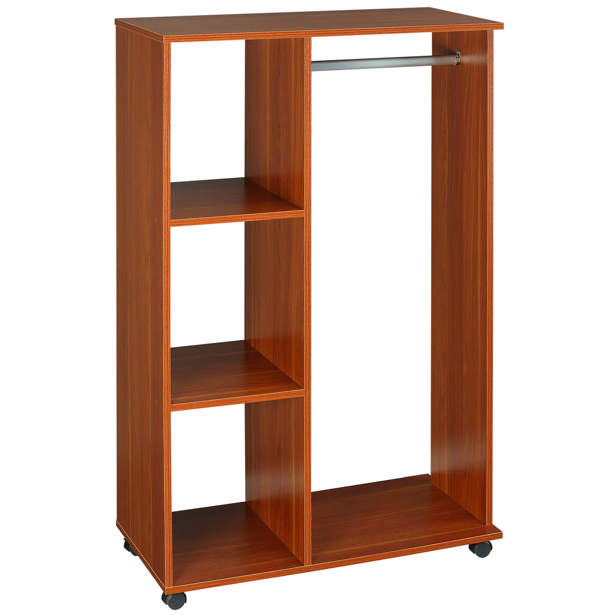 Armoire penderie Armoire de Rangement Mobile Panneaux de Particules Coloris Noyer - Image 2