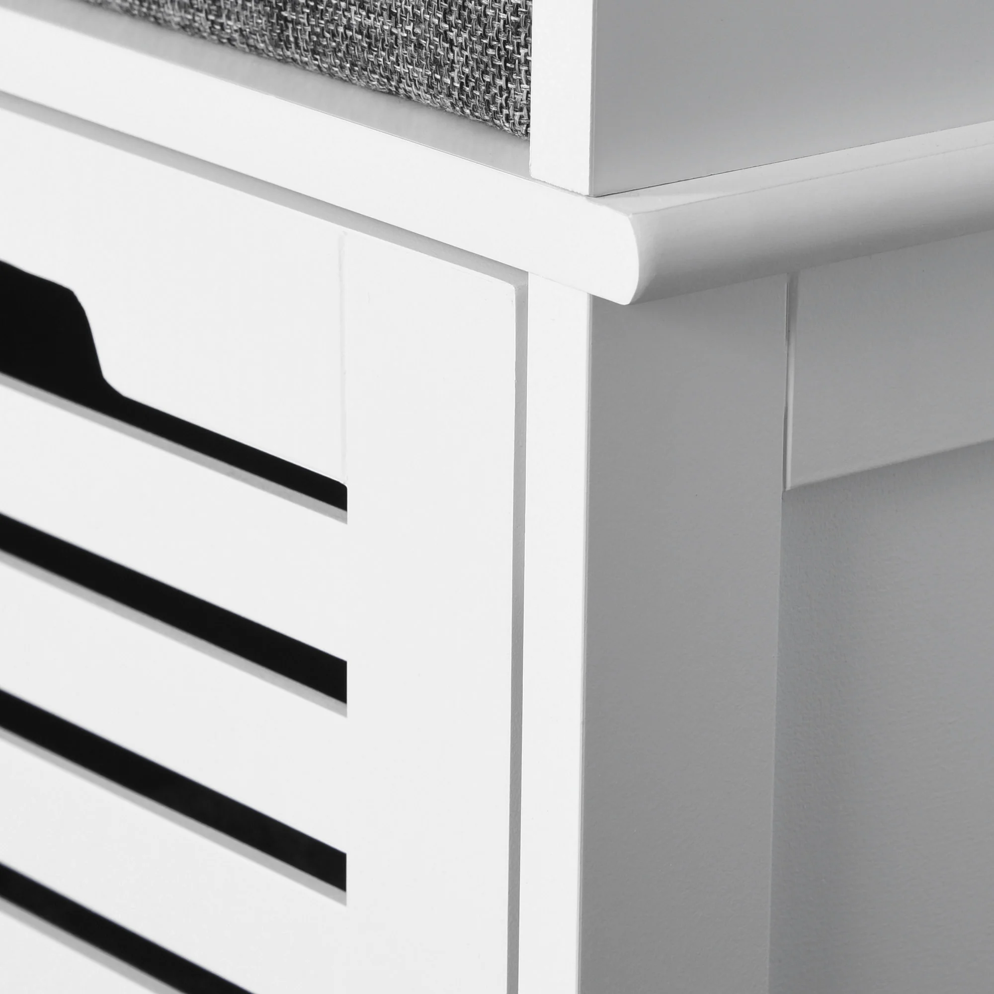 Banc à chaussures meuble à chaussures avec 3 tiroirs et coussin d'assise amovible, banc de rangement pour couloir, entrée, chambre, dim. 108l x 35P x 43H cm, blanc - Image 10