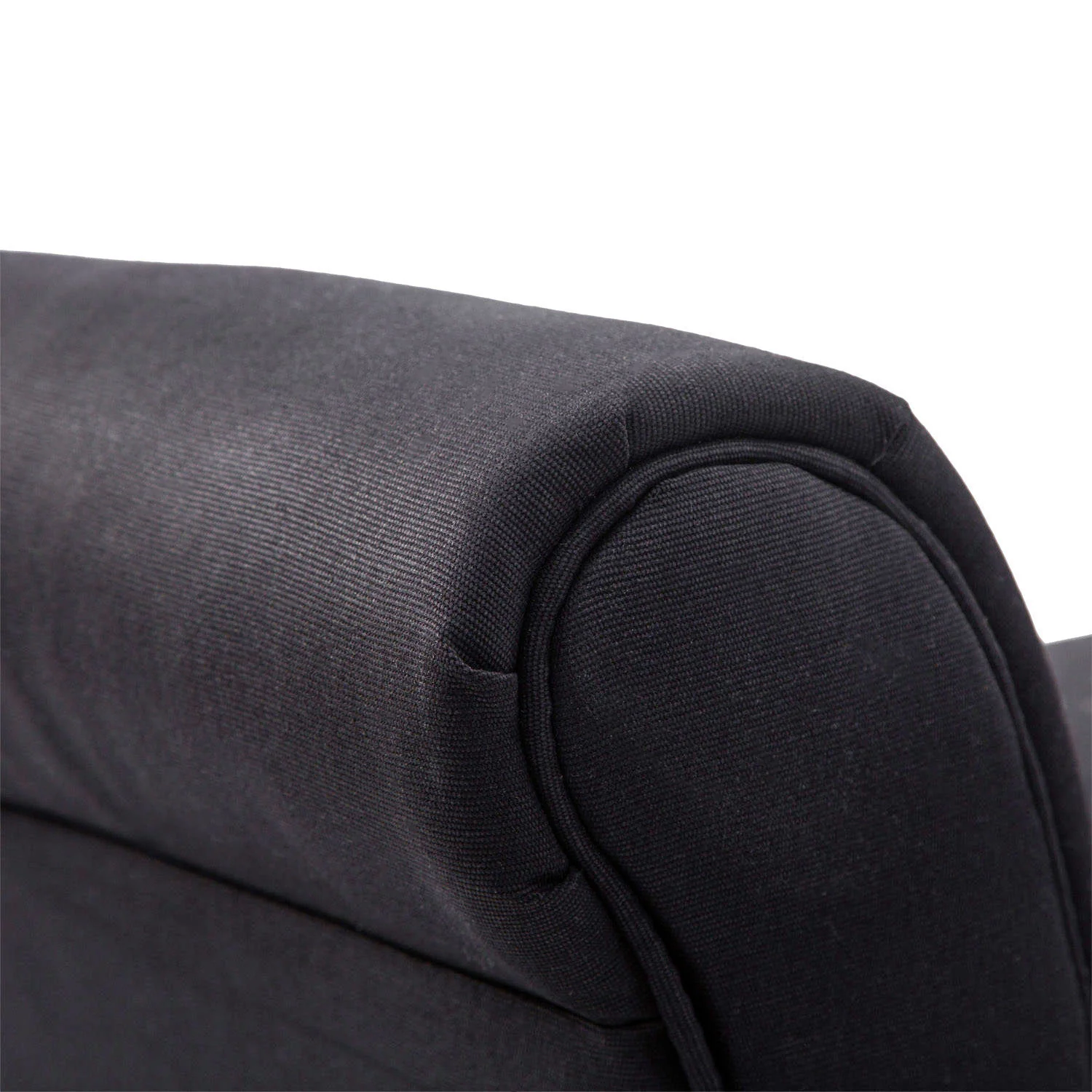 Banc Entrée Bout de Lit Rembourré pour Chambre à Coucher, Tissu à Voile, Noir, 102 x 36 x 51 cm - Image 10