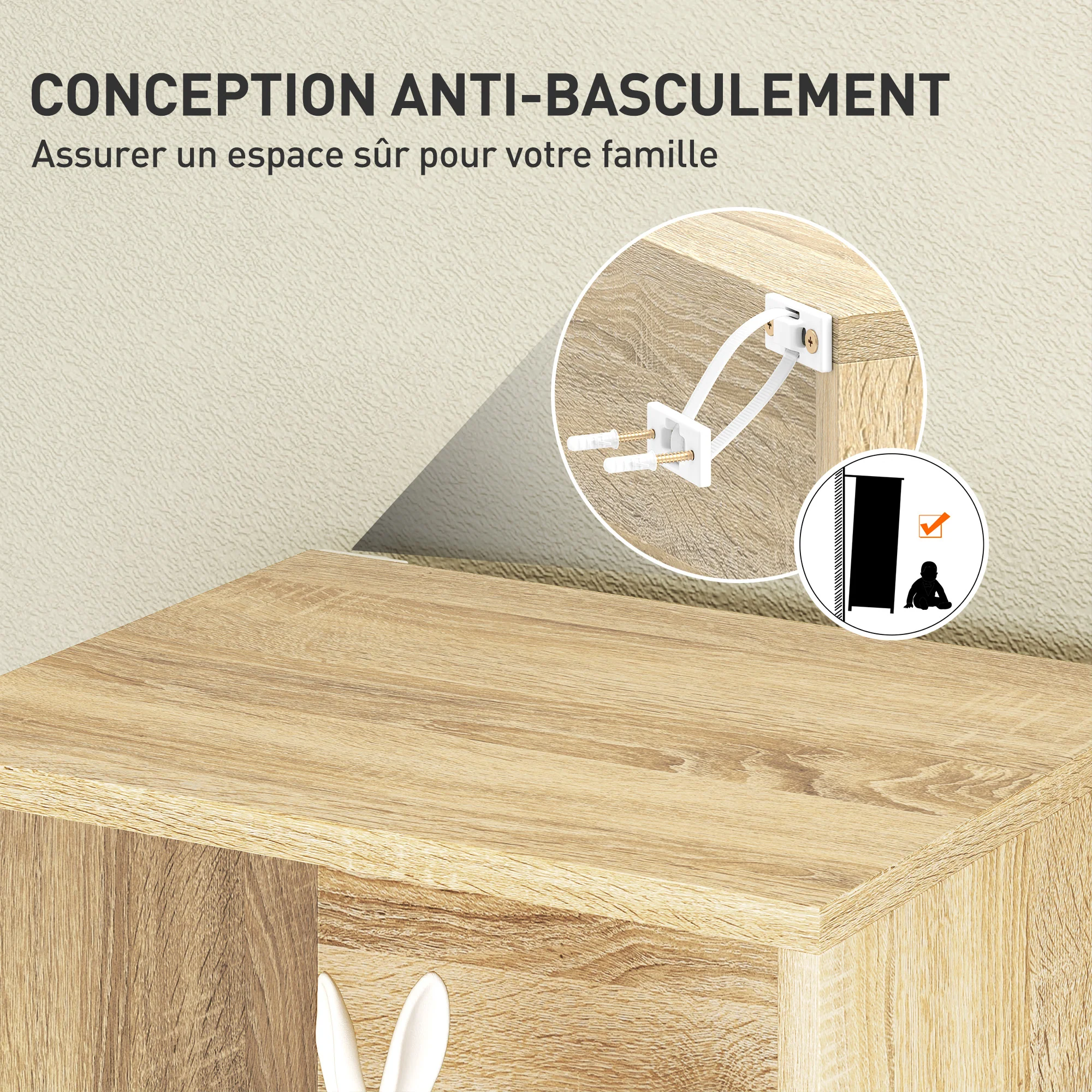 Bibliothèque, étagère de rangement 5 niveaux, meuble de rangement avec étagères réglables pour salon, chambre à coucher, bureau, 30 x 24 x 133,5 cm, bois naturel - Image 7