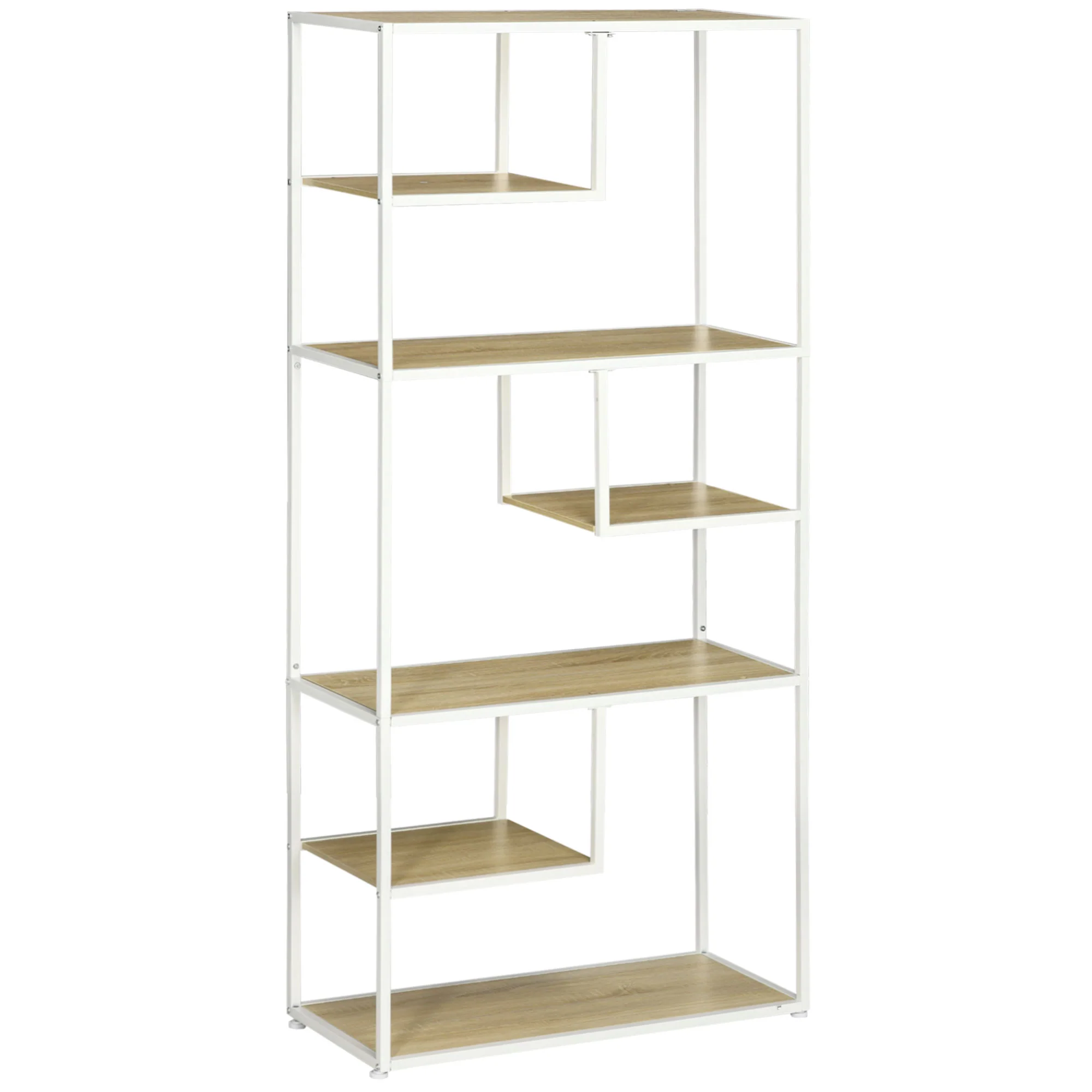 Bibliothèque étagère de rangement à 7 niveaux cadre en acier style industriel pour salon chambre cuisine - 83 x 34 x 180 cm - Image 11