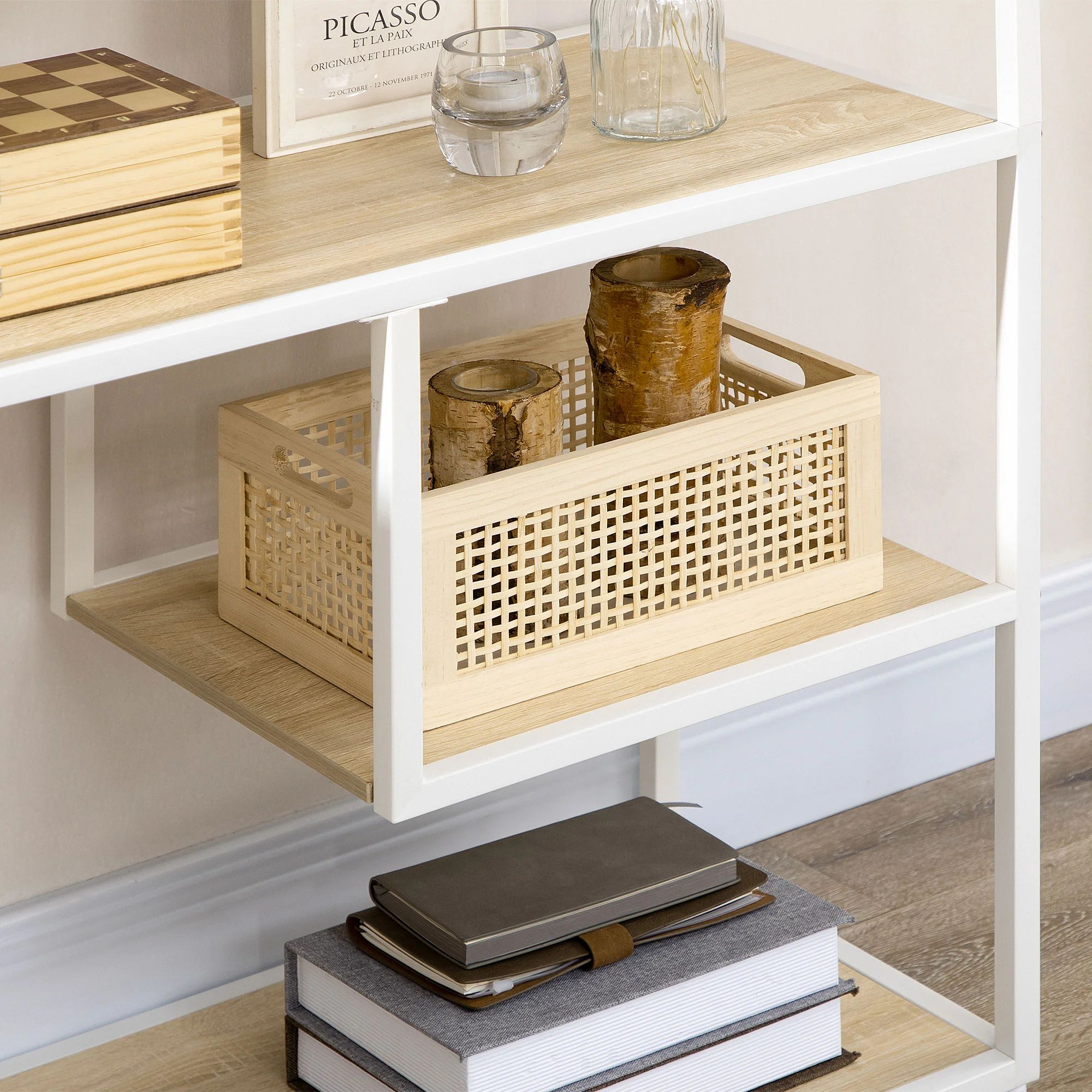 Bibliothèque étagère de rangement à 7 niveaux cadre en acier style industriel pour salon chambre cuisine - 83 x 34 x 180 cm - Image 9