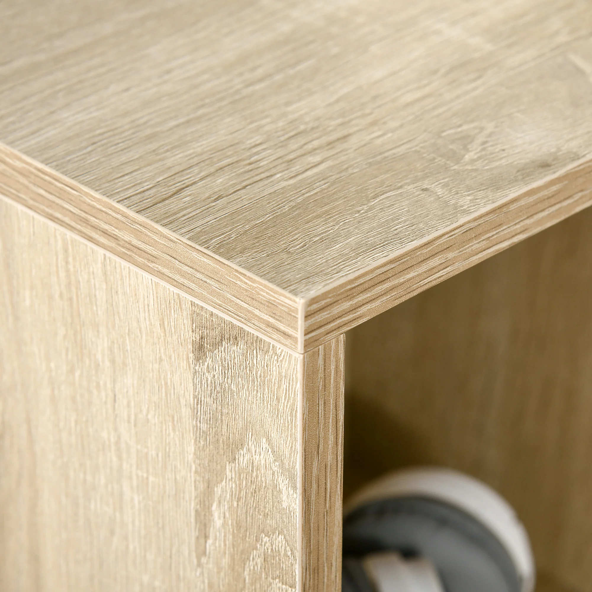 Bibliothèque meuble de rangement étagère cube avec 7 compartiments pour salon, chambre, bureau - 50l x 24P x 106H cm, bois naturel - Image 8