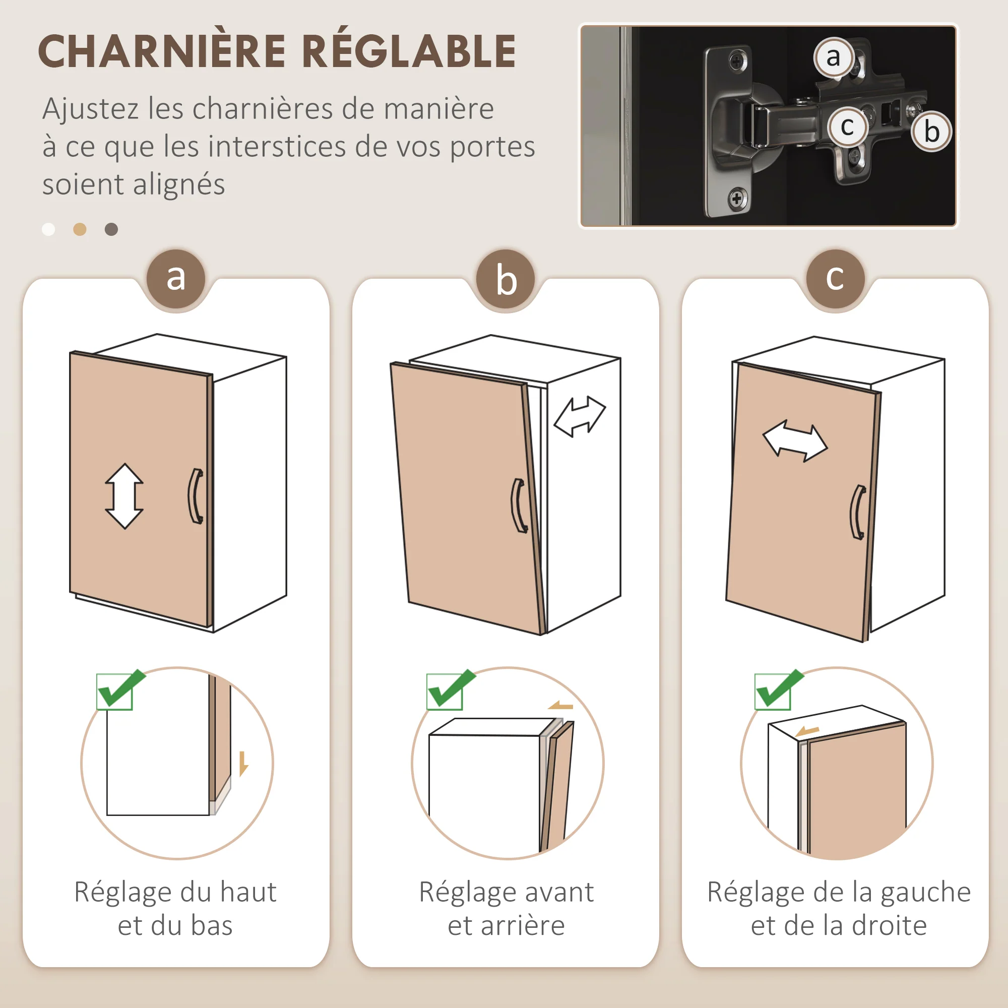 Buffet cuisine, meuble cuisine rangement haut, meuble de rangement avec plan de travail, 3 portes vitrées, 2 niches et étagères réglables, 80 x 37 x 183 cm, noir chêne - Image 6