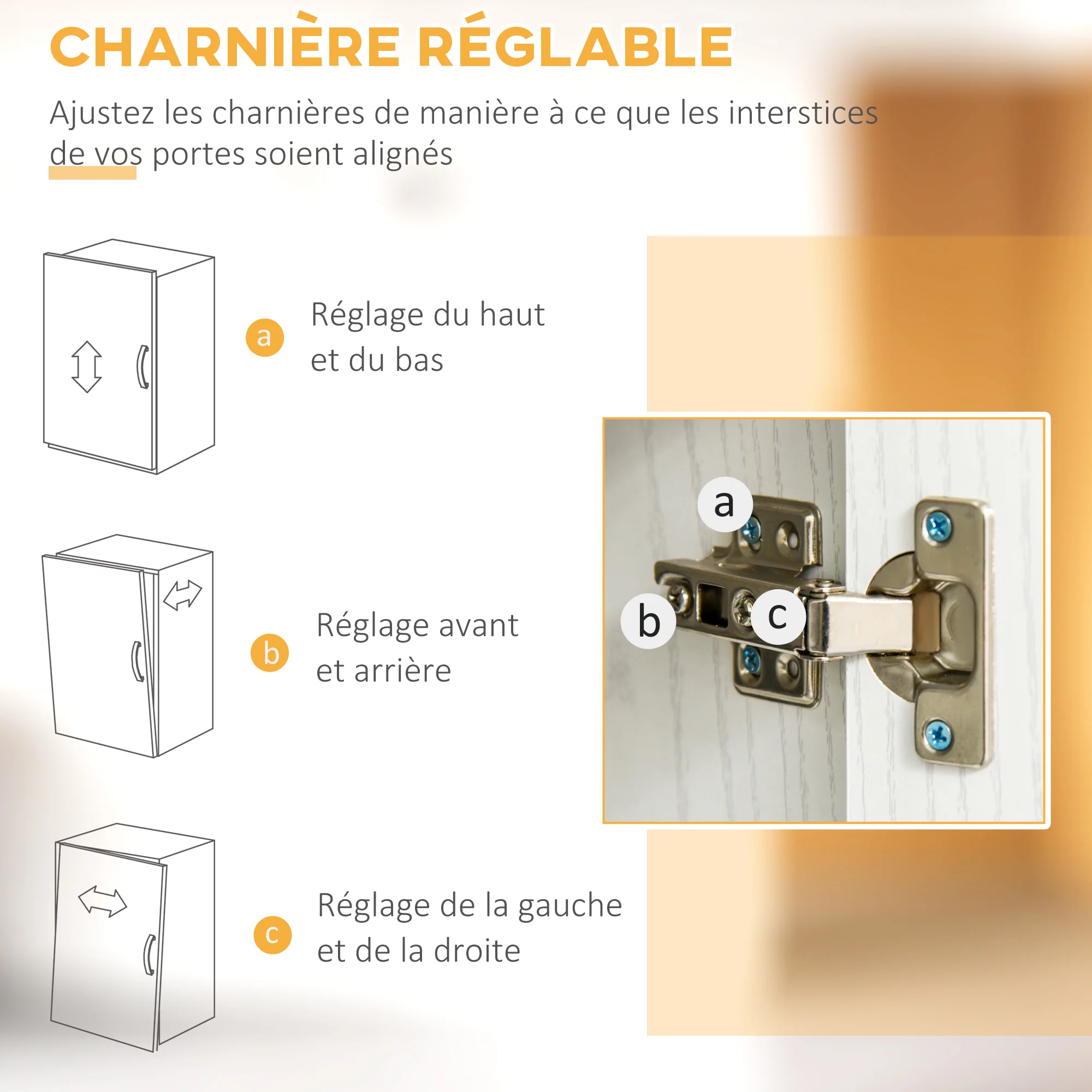 Buffet de cuisine armoire de cuisine multi-rangements 4 portes 1 tiroirs étagère + grand plateau 71 x 41 x 178 cm MDF blanc - Image 9
