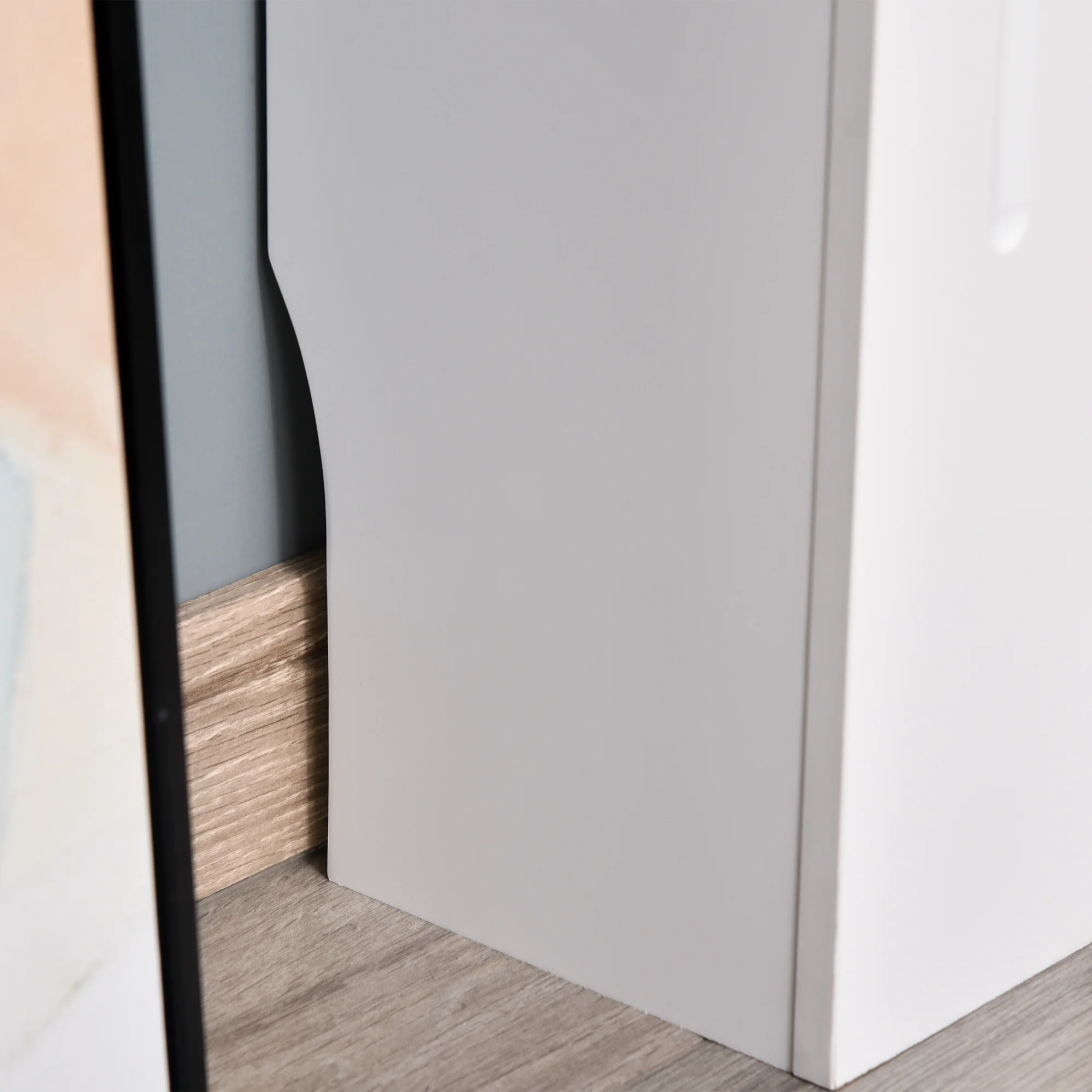 Cache-radiateur couverture radiateur Design à Lattes Panneau Cabinet dim. 112L x 19l x 81H cm MDF Blanc - Image 9