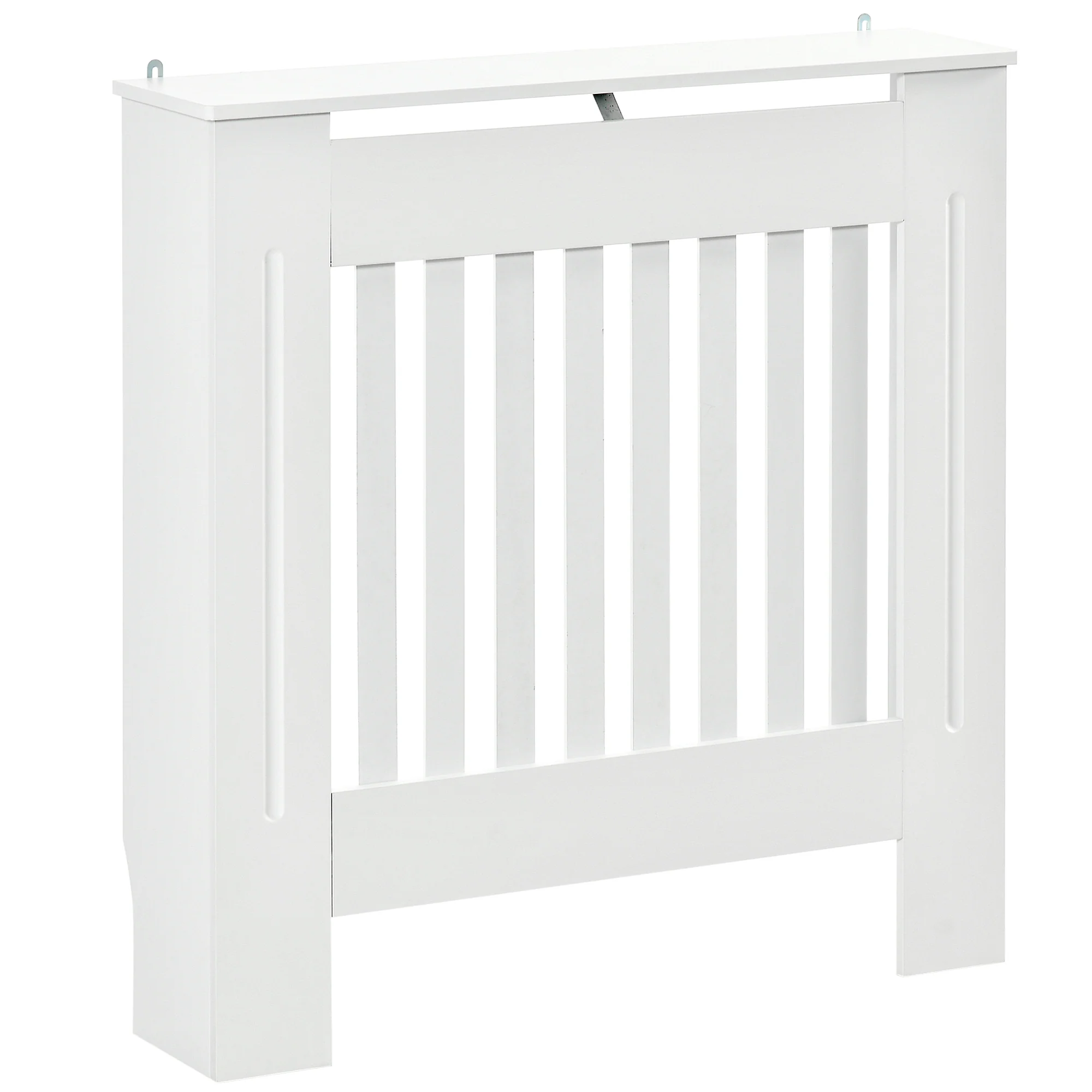 Cache-radiateur couverture radiateur grille d'aération verticale à lattes 78L x 19l x 81H cm en bois Blanc - Image 11