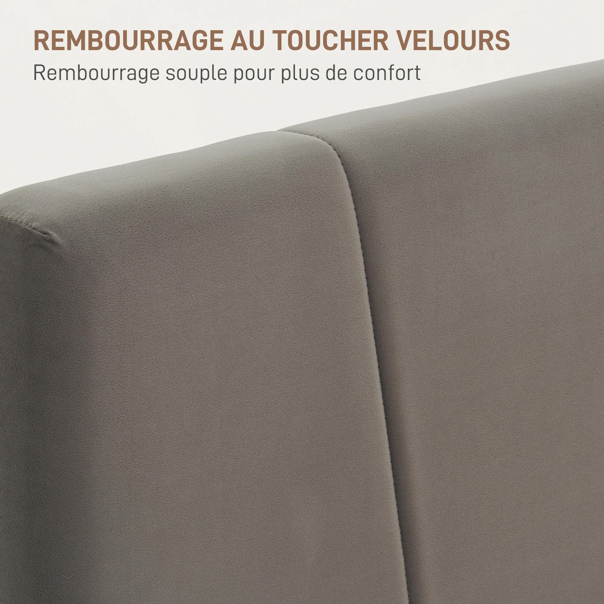 Cadre de lit double, 140 x 190 cm, lit 2 personnes, cadre métallique, tête de lit réglable, avec sommier, rangement sous le lit, montage facile, gris - Image 6