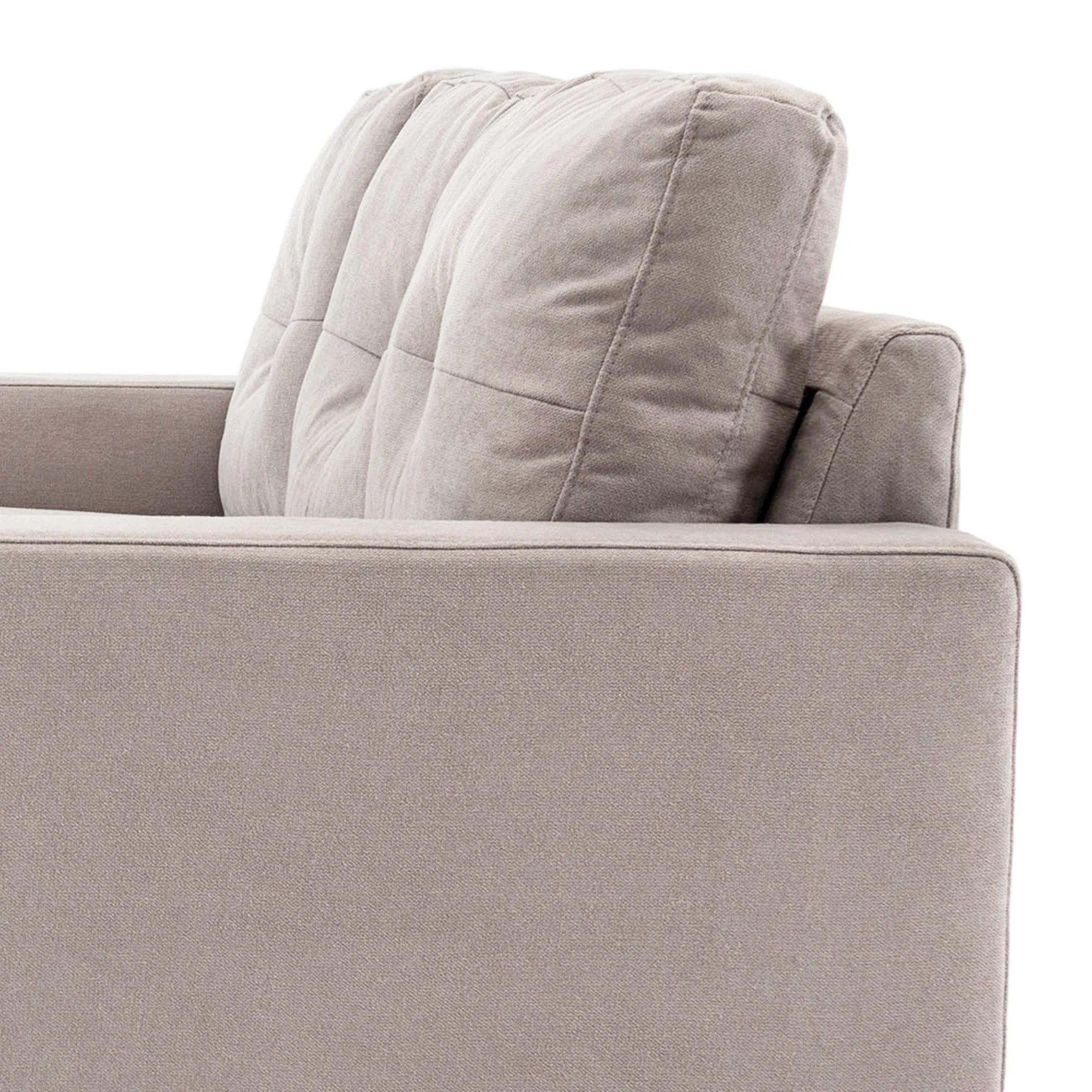 Canapé d'angle en tissu de lin, canapé 3 places, chaise longue reversible gauche ou droite, 193 cm, design scandinave, pour salon, appartement, petit espace, pieds en bois massif, gris clair - Image 10
