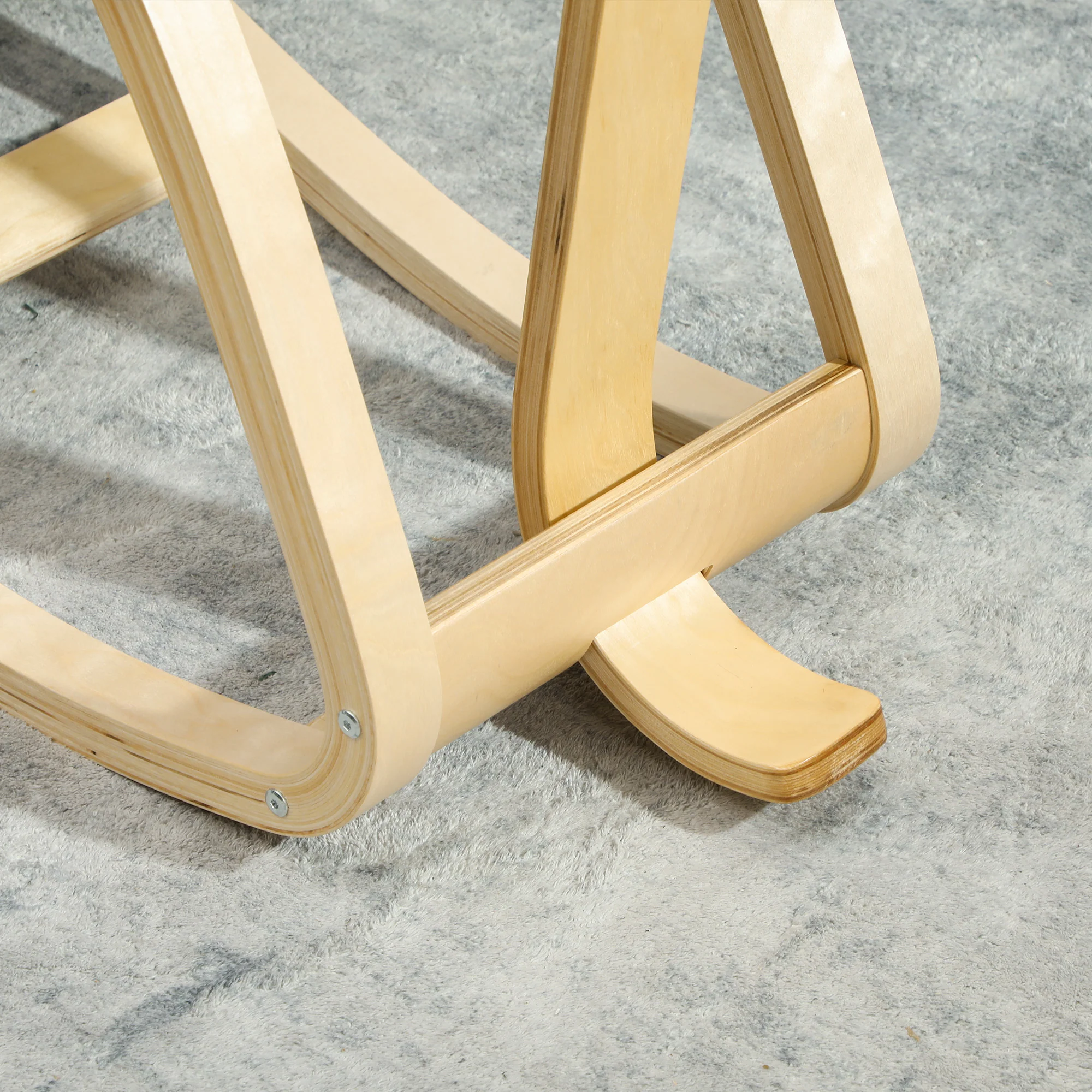 Chaise à genoux ergonomique avec dossier, siège assis genoux à bascule, tabouret ergonomique en bois, tabouret bureau orthopédique, correcteur de posture, soulager les douleurs au dos, crème - Image 10