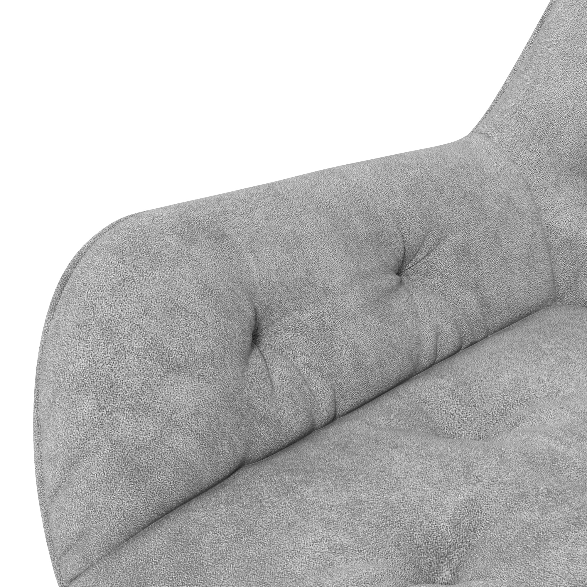 Chaise de bureau, fauteuil de bureau en aspect velours, siège pivotant à 360°, réglable en hauteur, dossier arrondi chaise ergonomique charge 120 kg pour chambre, salon, gris clair - Image 10