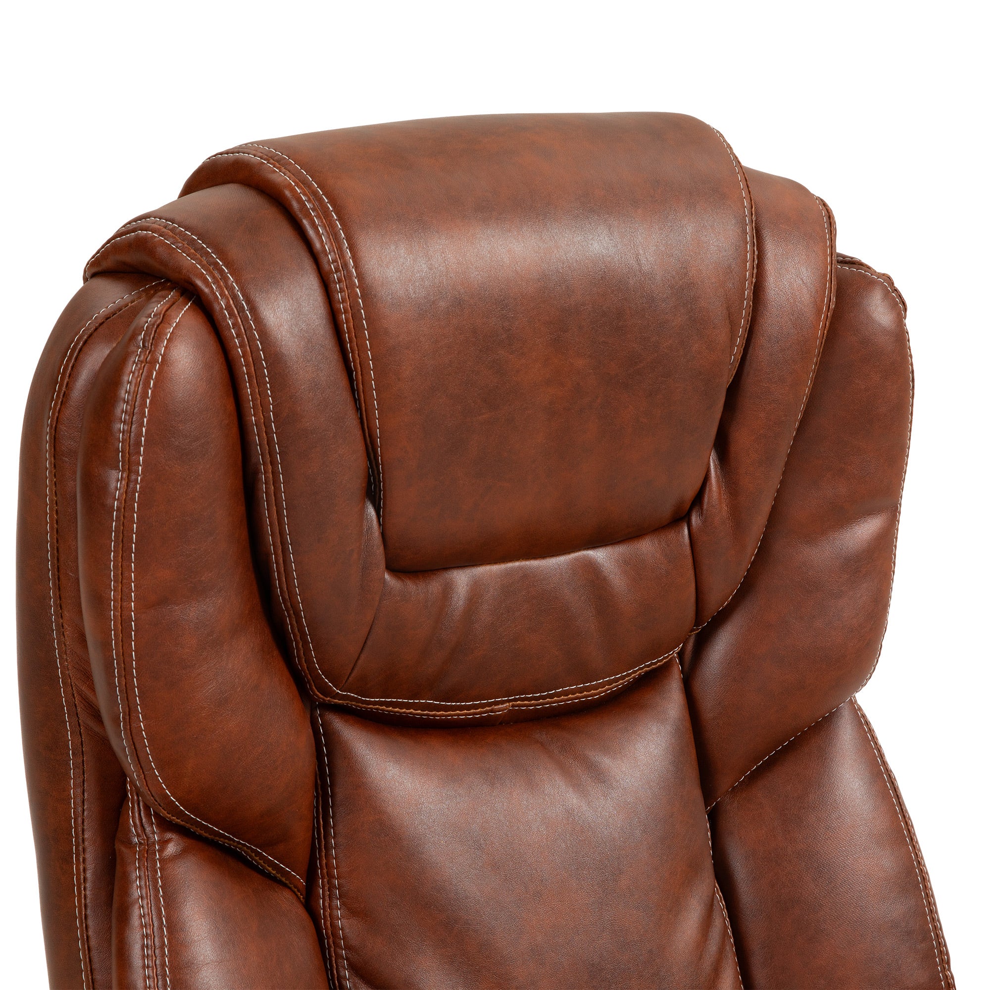 Chaise de bureau, fauteuil de bureau, siège d'ordinateur, avec fonction bascule, dossier haut, roulettes pivotantes 360°, hauteur réglable, marron - Image 9