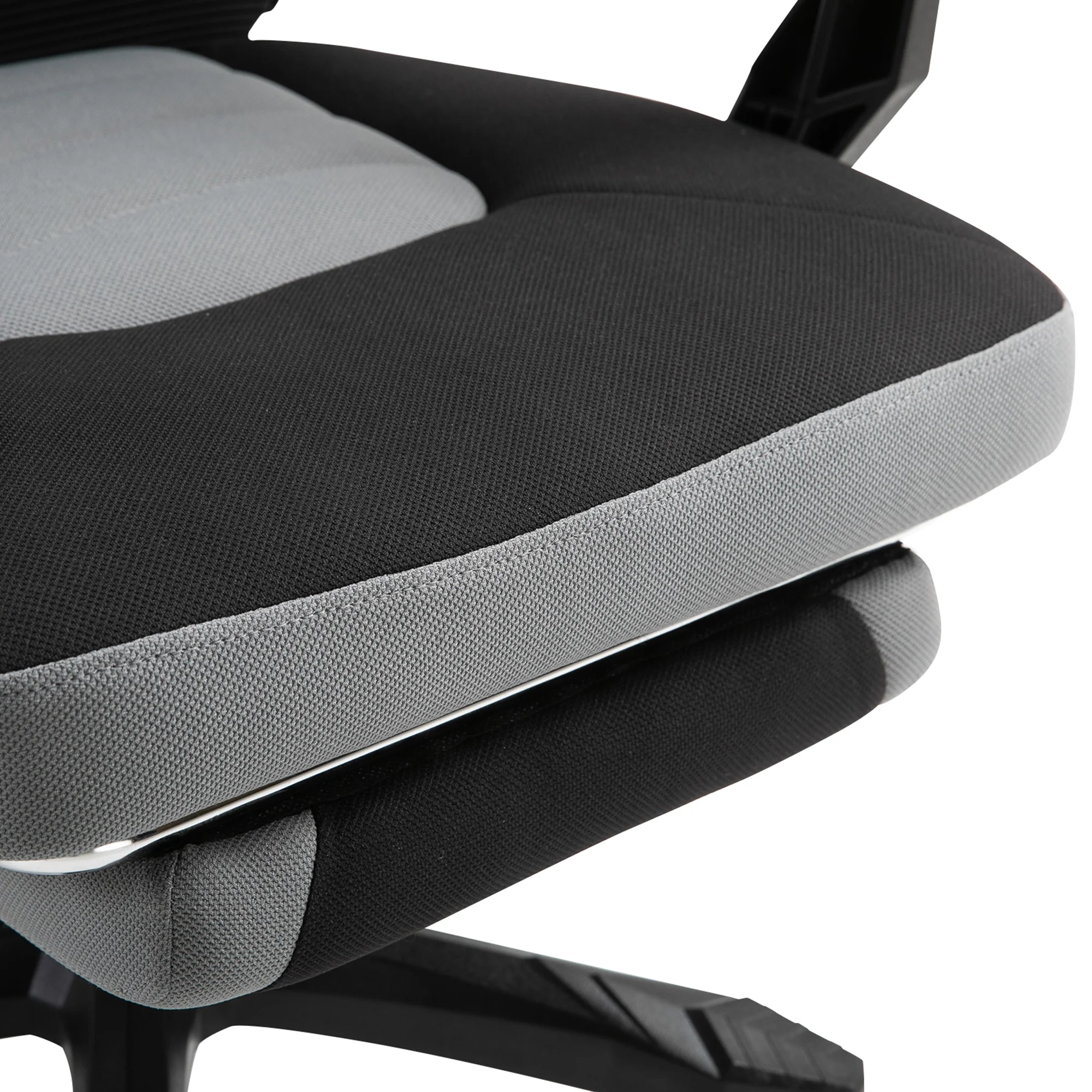 Chaise de bureau fauteuil gaming hauteur réglable dossier roulettes pivotantes repose-pied tissu en maille 58L x 63l x 112-122H cm gris noir - Image 9