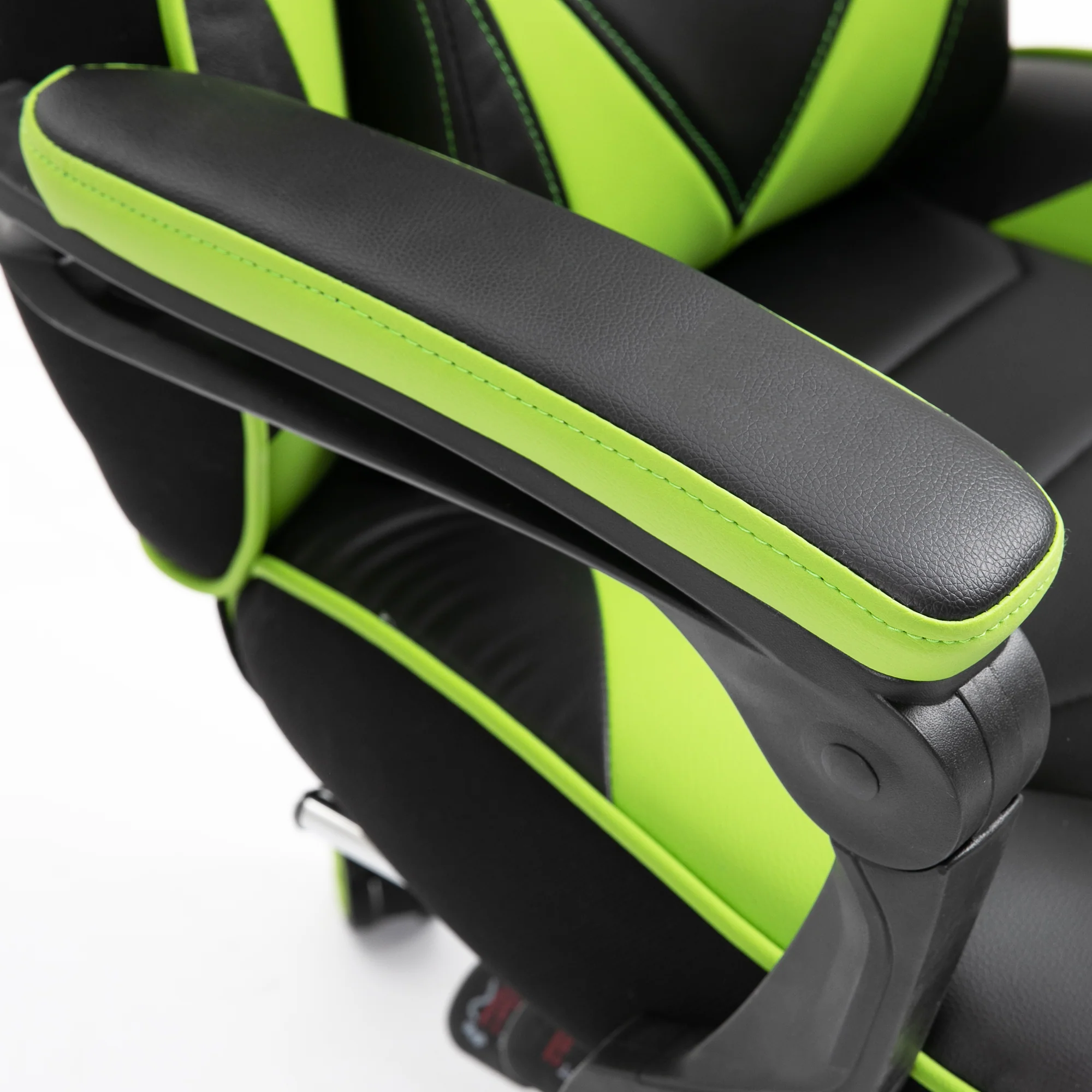 Chaise gaming Ergonomique, Fauteuil de Bureau confortable avec Repose-Pied, Appuie-Tête et coussin lombaire, Hauteur Réglable, noir et vert - Image 10