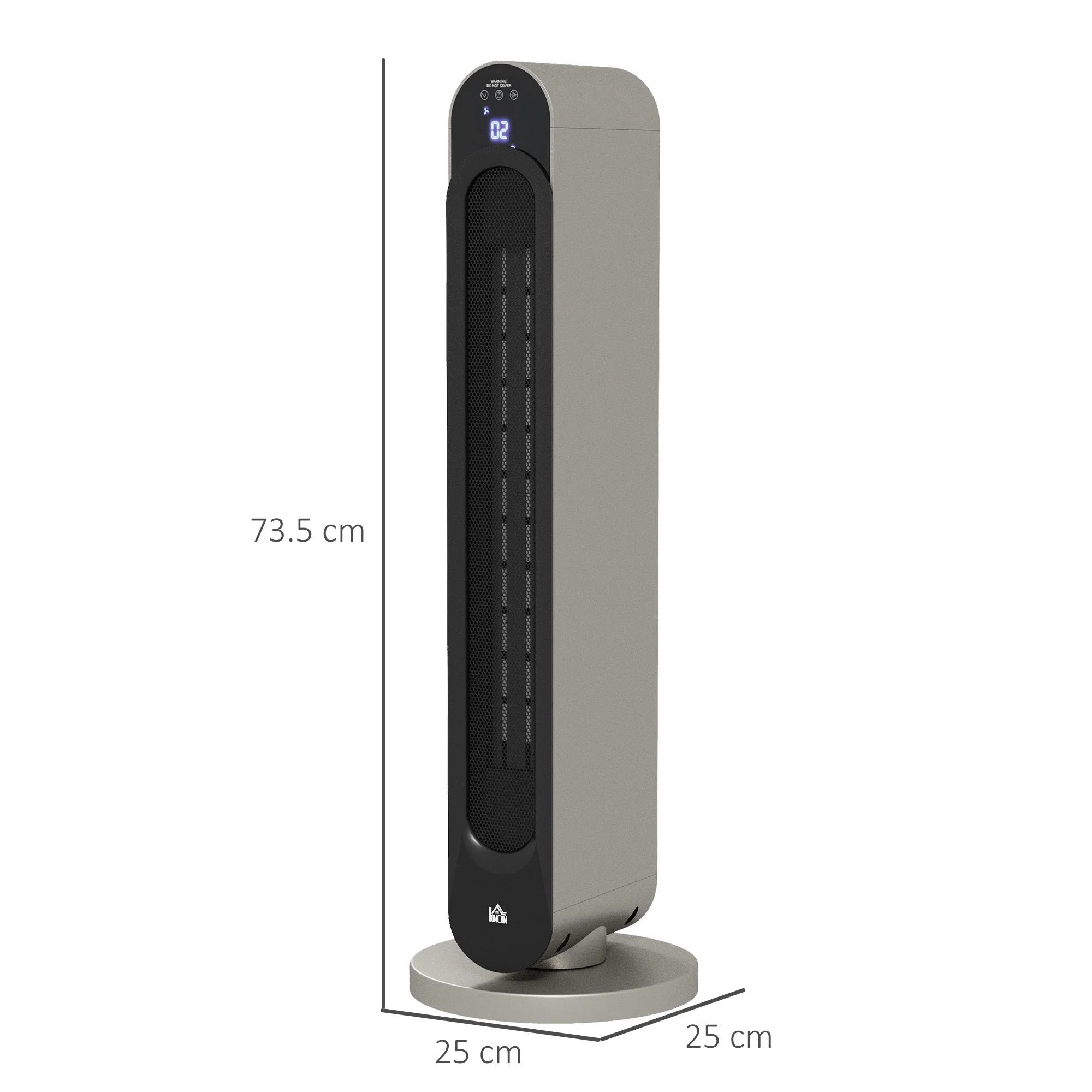 Chauffage soufflant oscillant 1100/2200 W - mini radiateur céramique PTC - télécommande incluse - chauffage d'appoint noir - Image 4