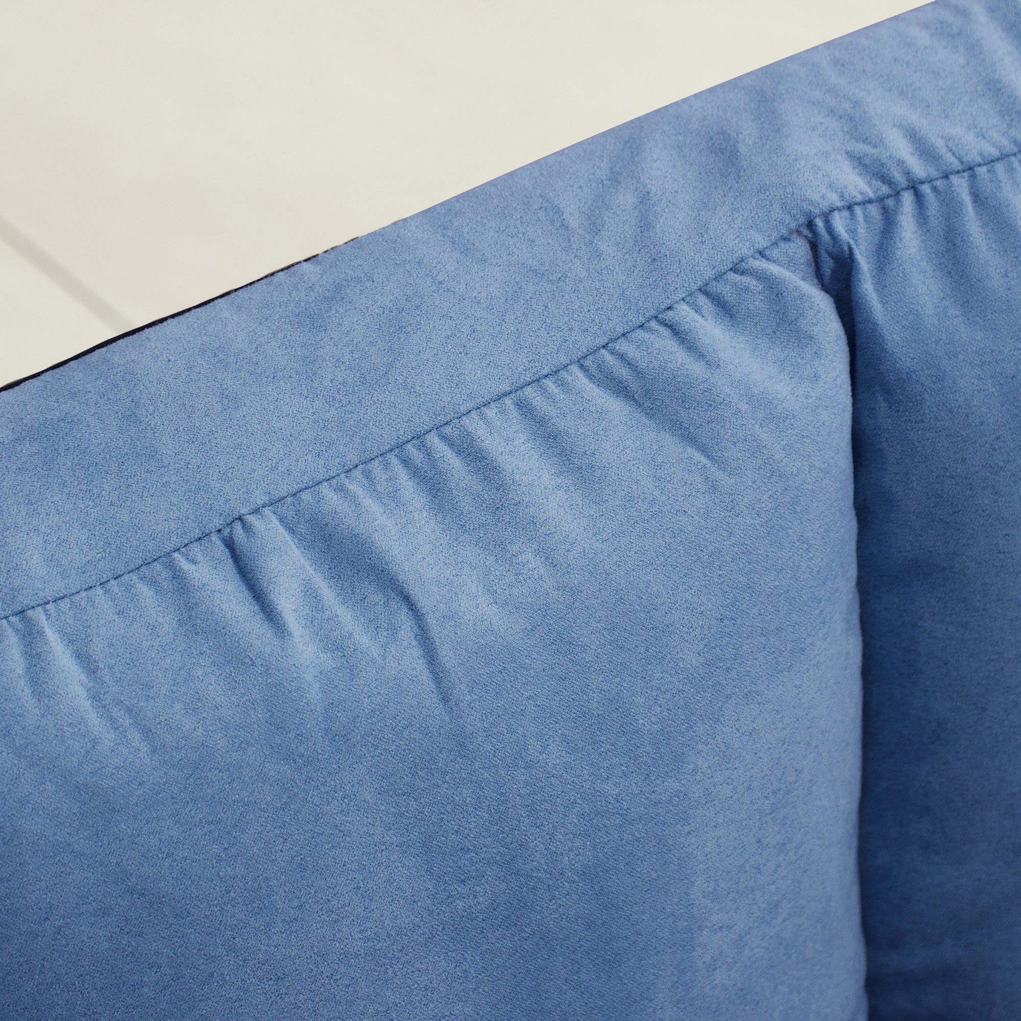 Chauffeuse matelas d'appoint pliant fauteuil convertible inclinaison dossier réglable 2 coussins inclus en polyester aspect suédé, pour salon, chambre et bureau, bleu - Image 9