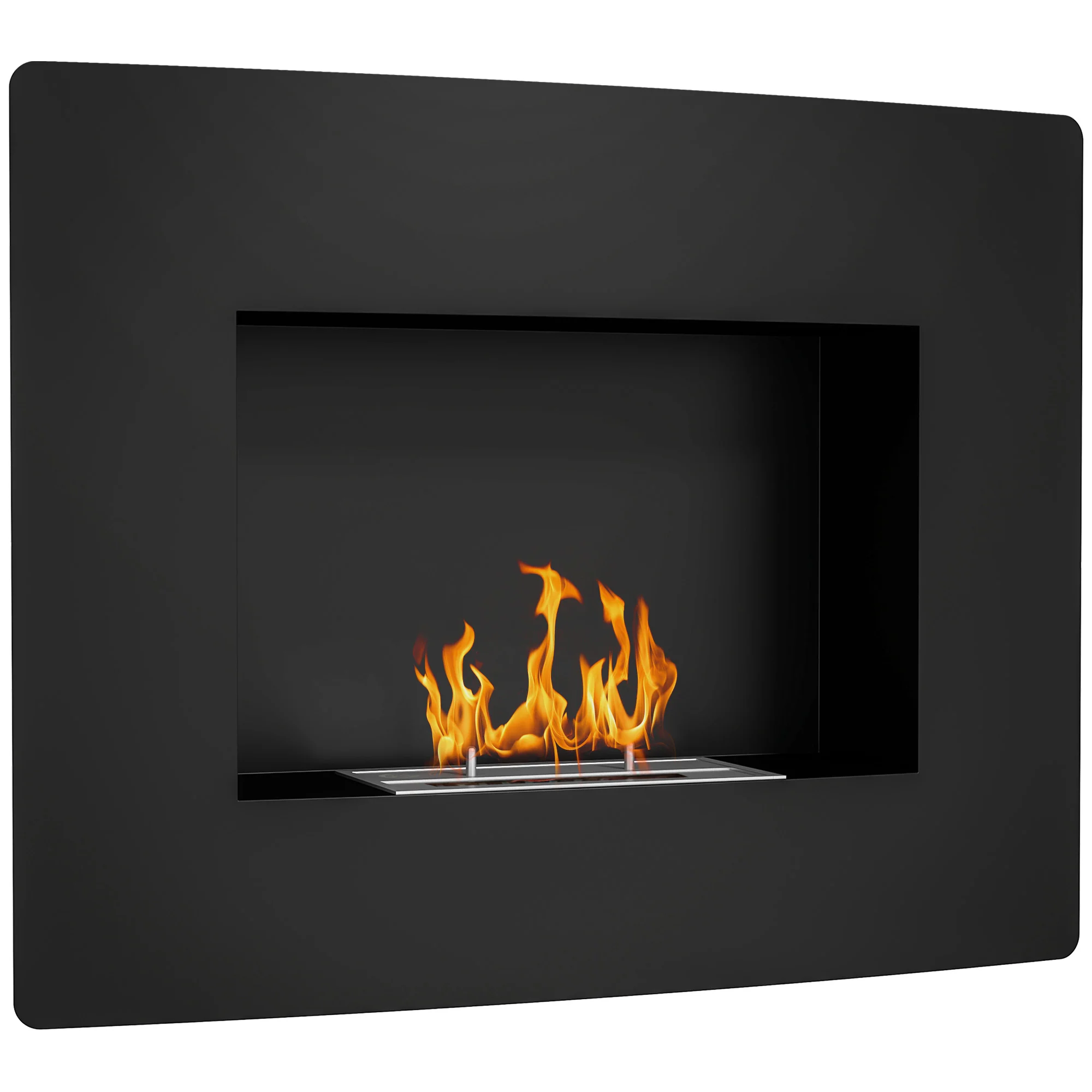 Cheminée bioéthanol encastrable, cheminée à l'éthanol avec volume de 0,9 litre, environ 3,3 h durée de combustion, poêle bioéthanol en acier inoxydable, 66 x 16 x 52 cm, noir - Image 11