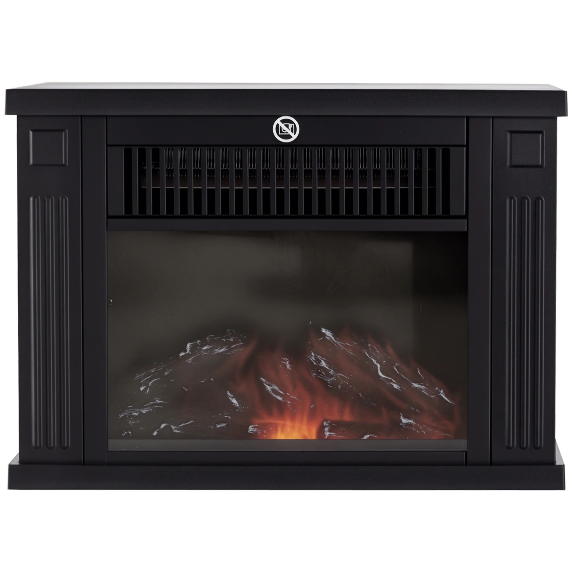 Cheminée électrique poêle Style Contemporain Thermostat 600-1200 W Blanc - Image 10