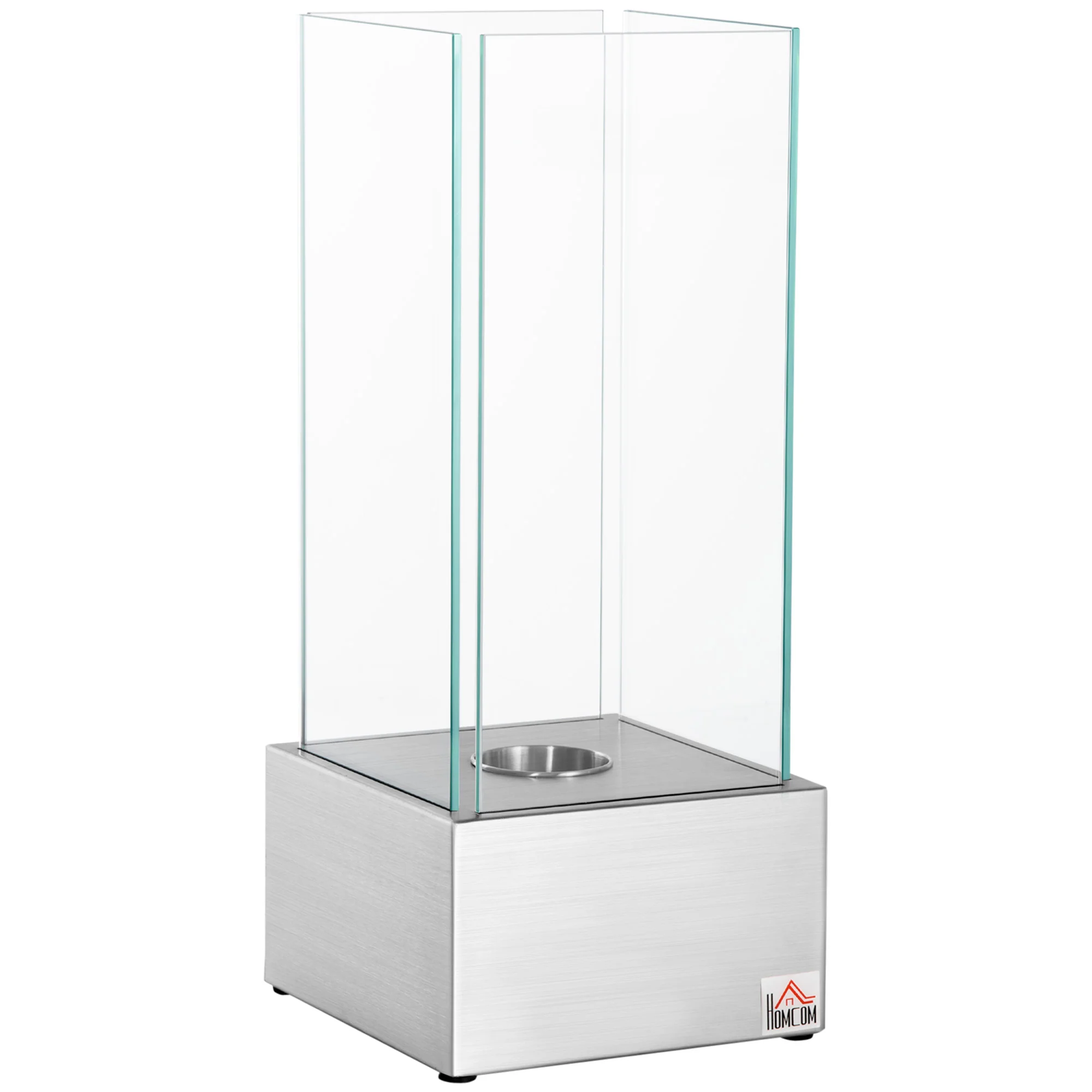 Cheminée éthanol à Poser Cheminée Portable à table avec réservoir 0,4 L Couverture 15 m² - dim. 25L x 25l x 60H cm - Image 2
