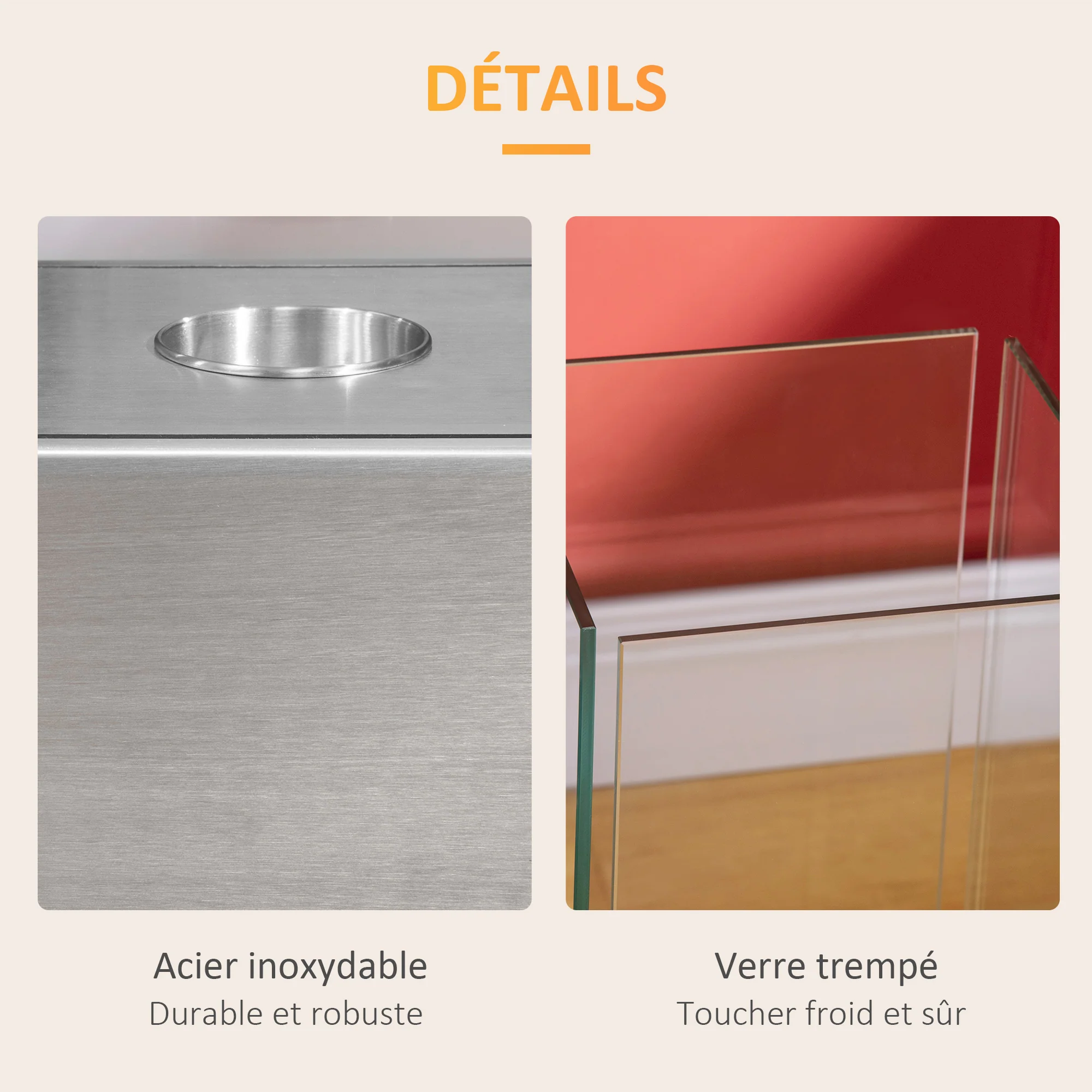 Cheminée éthanol à Poser Cheminée Portable à table avec réservoir 0,4 L Couverture 15 m² - dim. 25L x 25l x 60H cm - Image 8