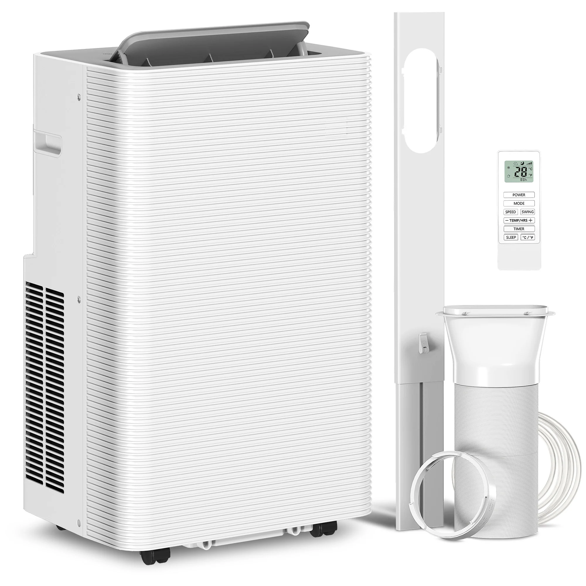 Climatiseur mobile 12000 BTU, climatiseur portable 4 en 1, refroidissement, déshumidificateur, ventilateur, mode nuit, télécommande, minuteur 24H, oscillation, 3 vitesses, pièces 35m2, classe A - Image 2