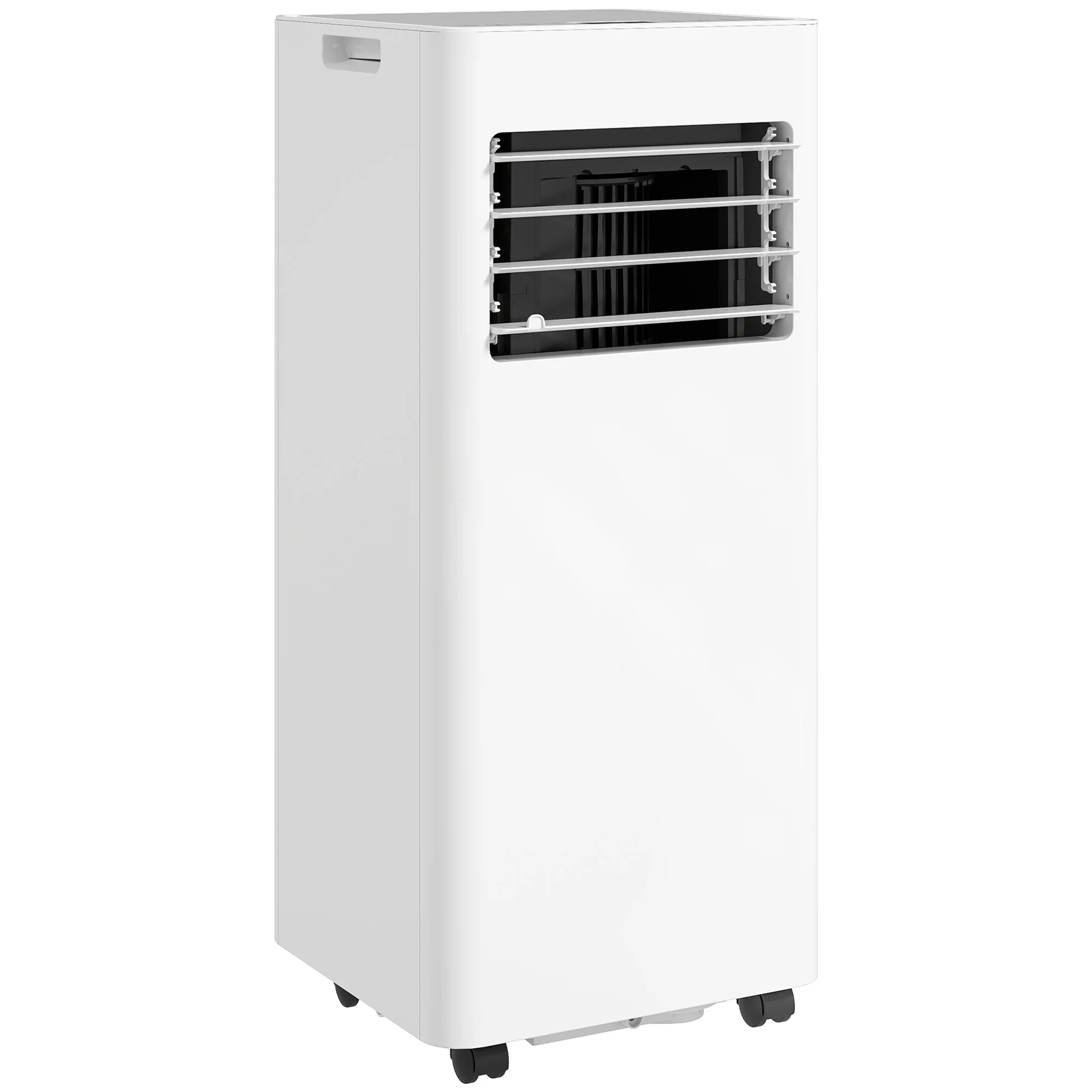 Climatiseur mobile 9000 BTU/H 2,6KW climatiseur portable 3 en 1 refroidissement, ventilateur, déshumidificateur, mode veille, minuterie 24H, 2 vitesses et télécommande, kit d'évacution, blanc - Image 2