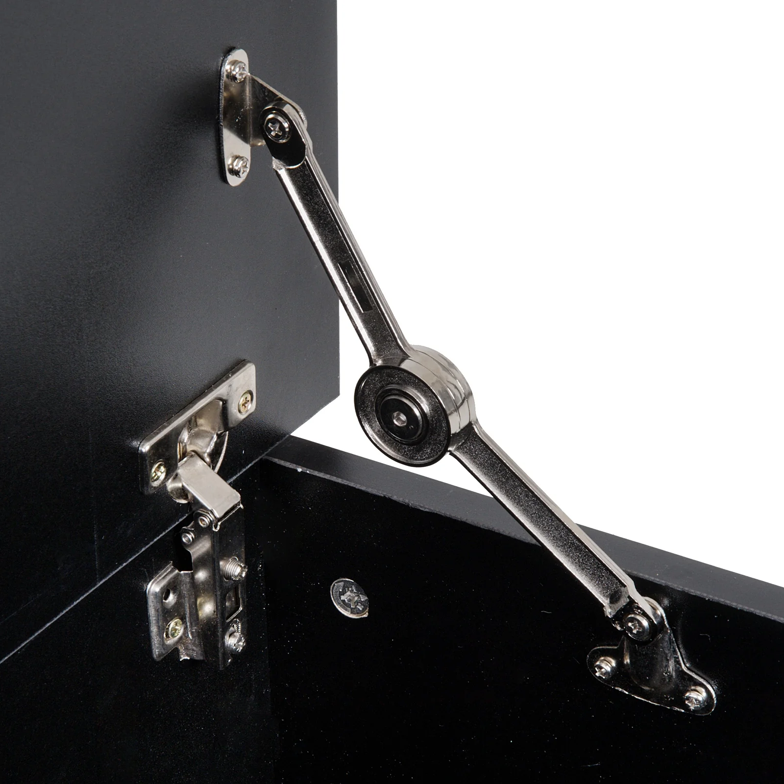 Coffre de rangement, banc de rangement avec couvercle rabattable et charnières de sécurité, banc chaussures, meuble d'entrée, couloir, chambre, salon, 100 x 40 x 40 cm, noir - Image 10