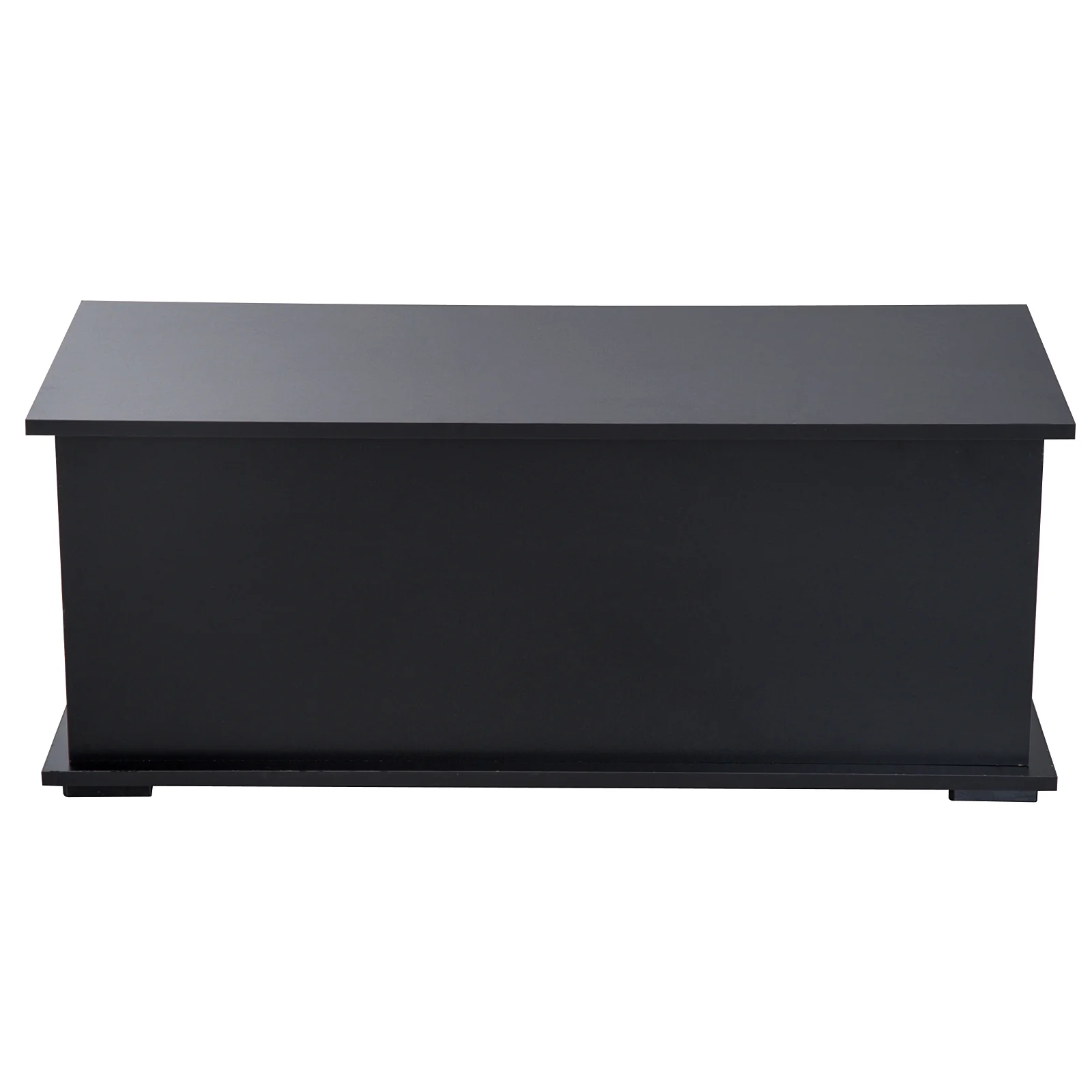 Coffre de rangement, banc de rangement avec couvercle rabattable et charnières de sécurité, banc chaussures, meuble d'entrée, couloir, chambre, salon, 100 x 40 x 40 cm, noir - Image 8