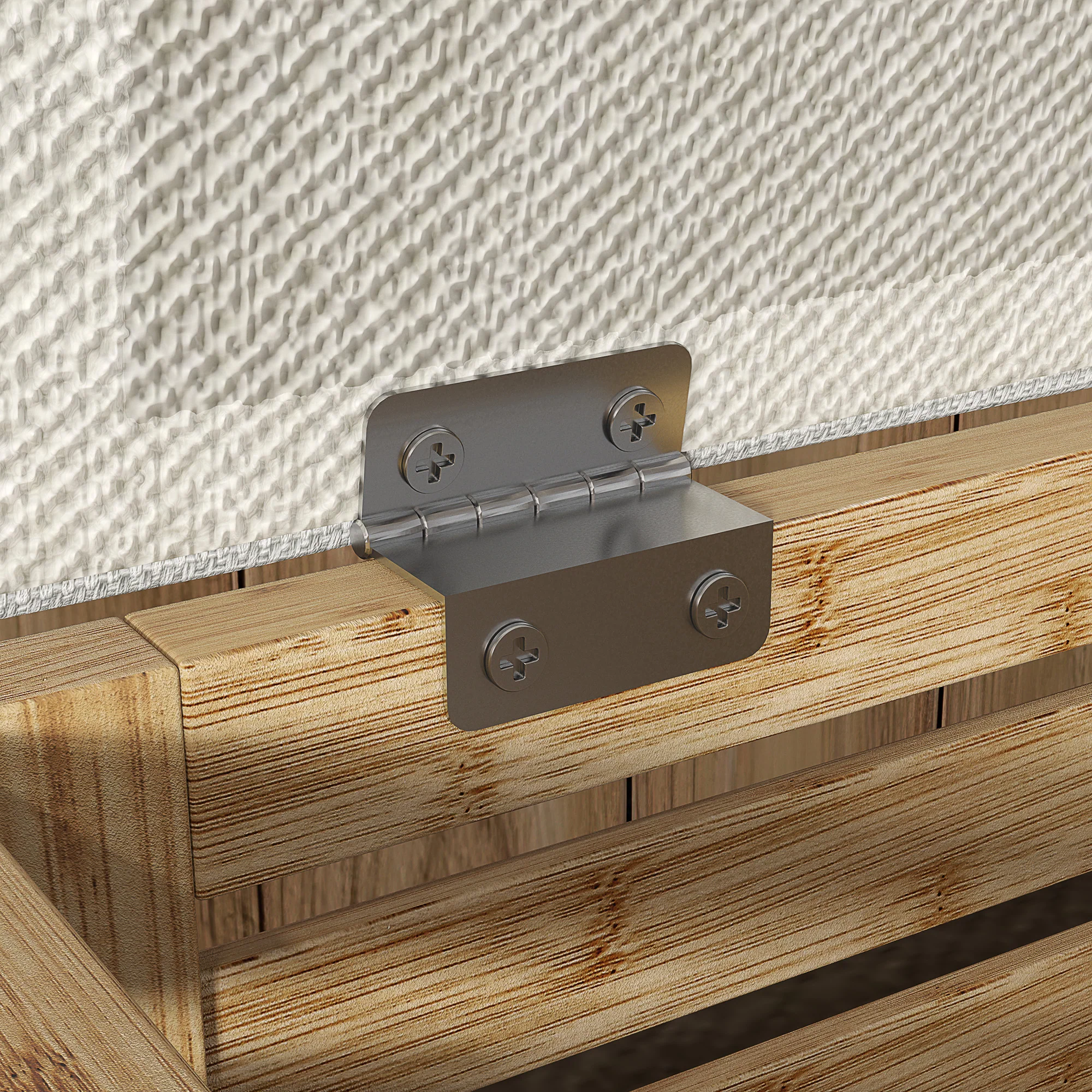 Coffre de rangement, tabouret de rangement de 54.76 L, design lamellé, cadre en bambou naturel, charge jusqu'à 120 kg, 40 x 40 x 47 cm, bois naturel - Image 10