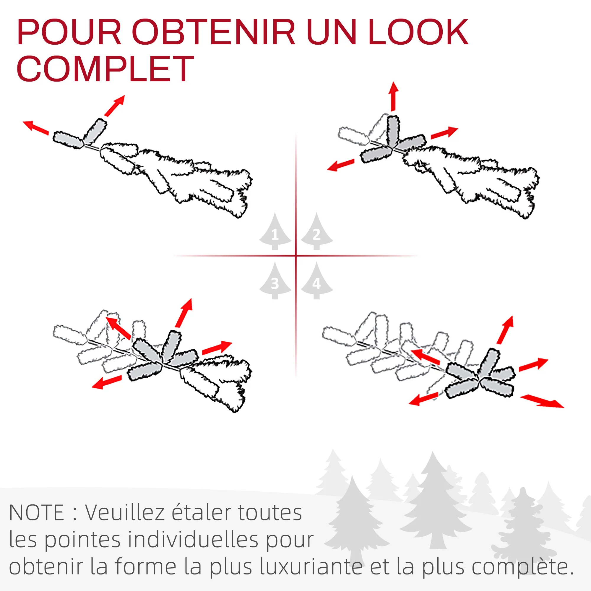 Couronne de Noël porte givrée artificielle 60 CM décoration de Noël lumineuse avec pommes de pin et baies rouges, lumières LED et minuterie, pour porte, fenêtre ou cheminée, vert - Image 8
