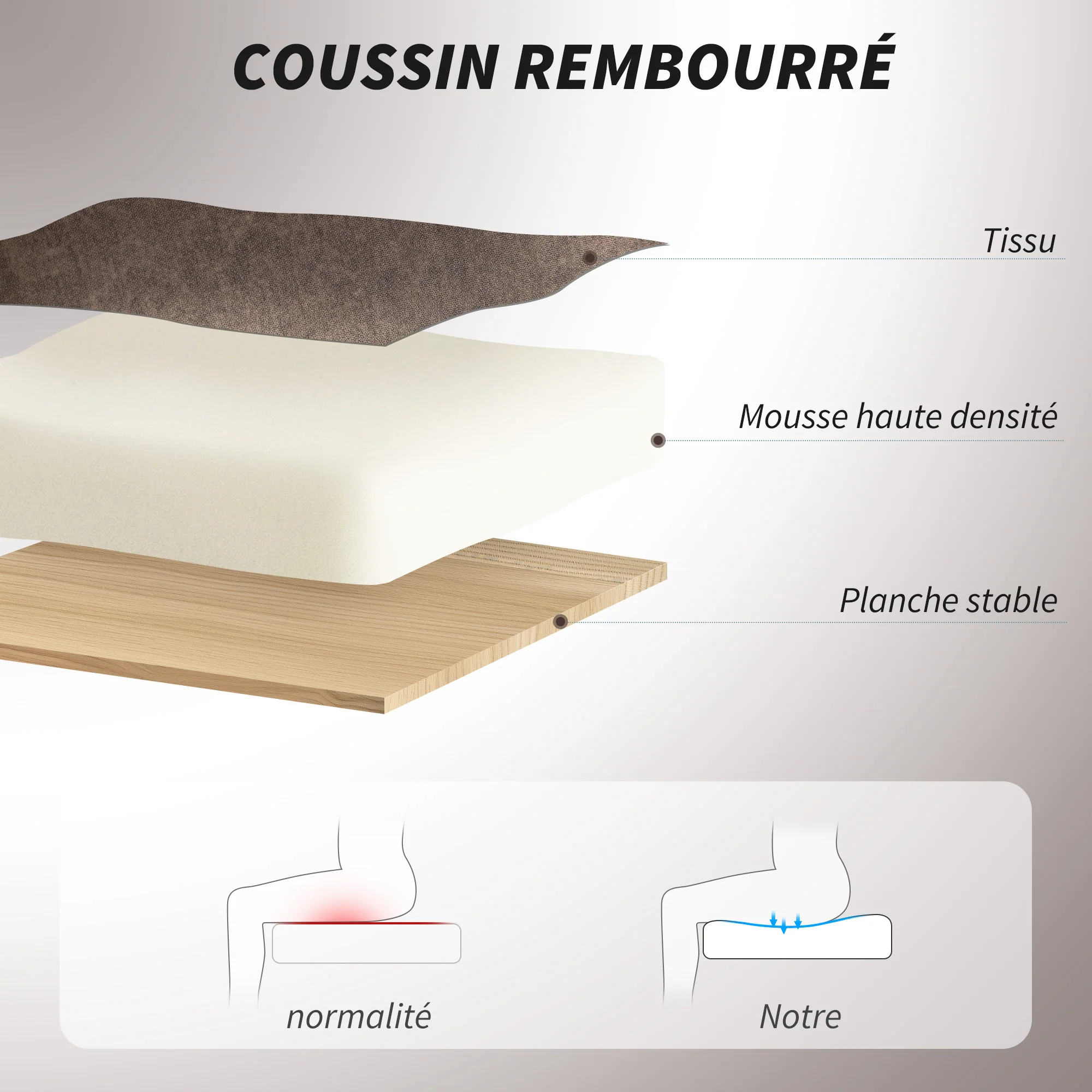 Fauteuil de bureau, chaise bureau ergonomique avec large assise rembourrée, hauteur réglable, accoudoirs relevables, dossier haut, pivotant 360°, tissu en velours, charge 135 Kg, marron - Image 6