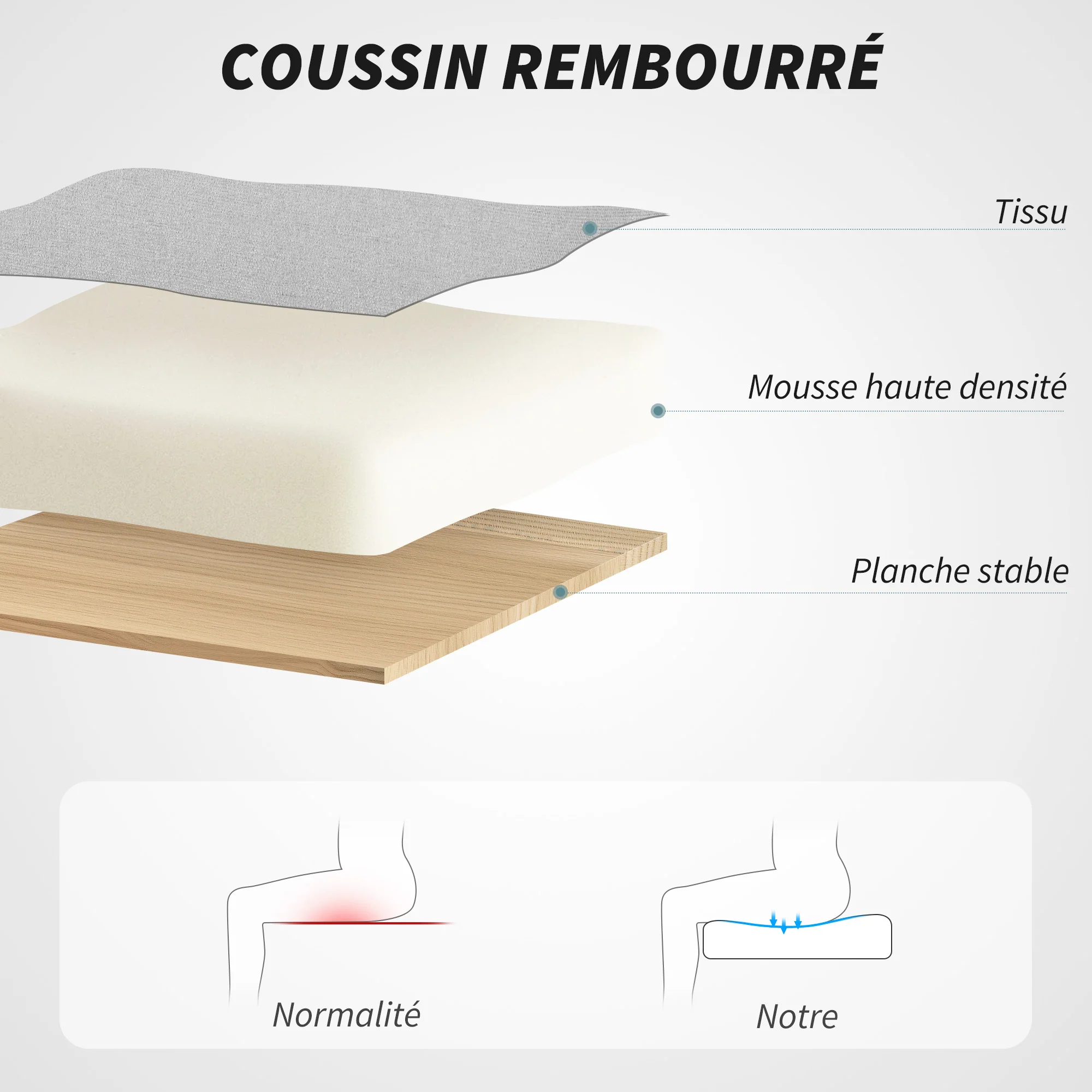 Fauteuil de bureau, chaise de bureau ergonomique avec hauteur réglable, fonction de bascule, tissu en lin, chaise d'ordinateur pour chambre, télétravail, charge 120 Kg, gris clair - Image 6