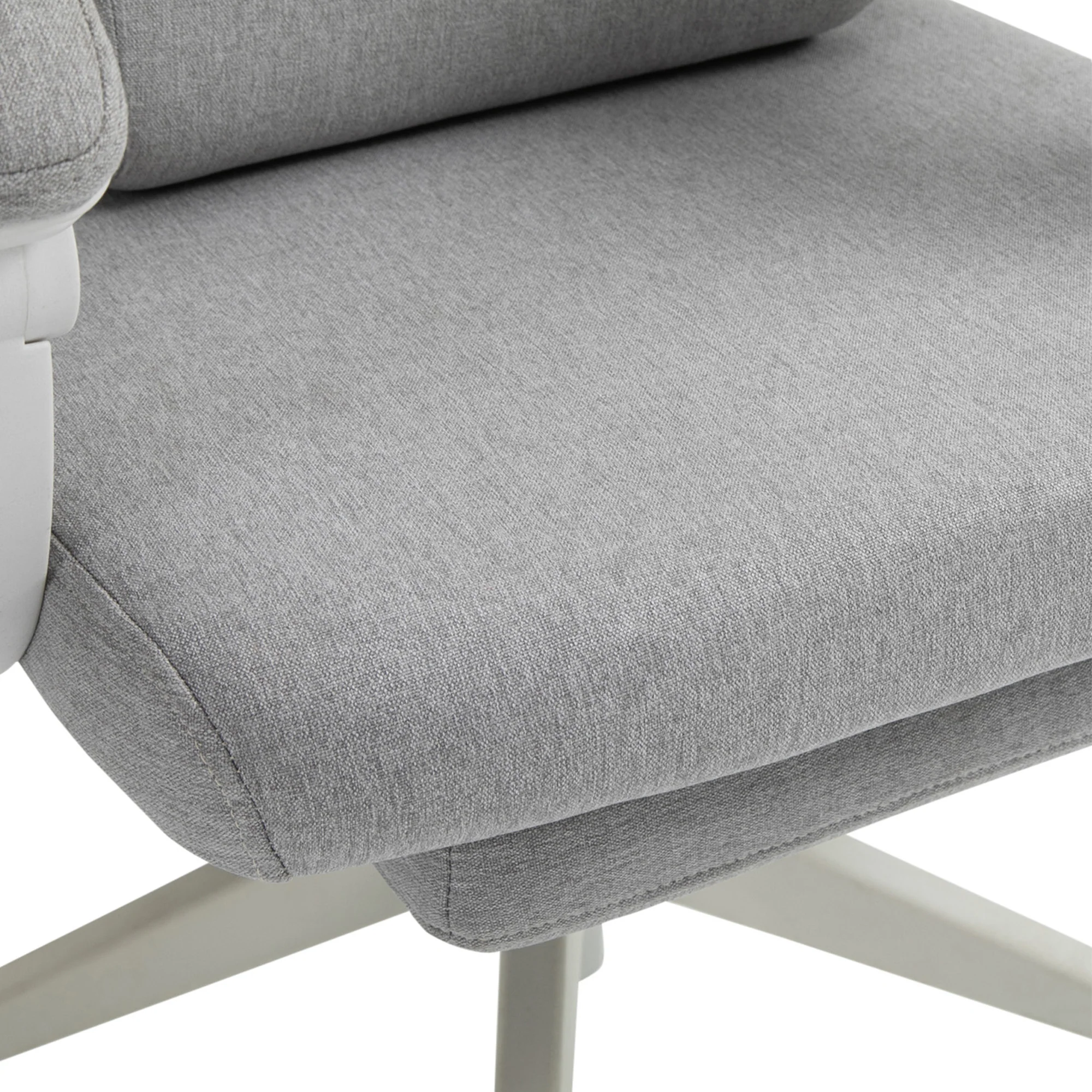 Fauteuil de bureau chaise de bureau grand confort dossier réglable repose-pied roulettes 360° lin 62 x 68 x 127 cm gris - Image 10