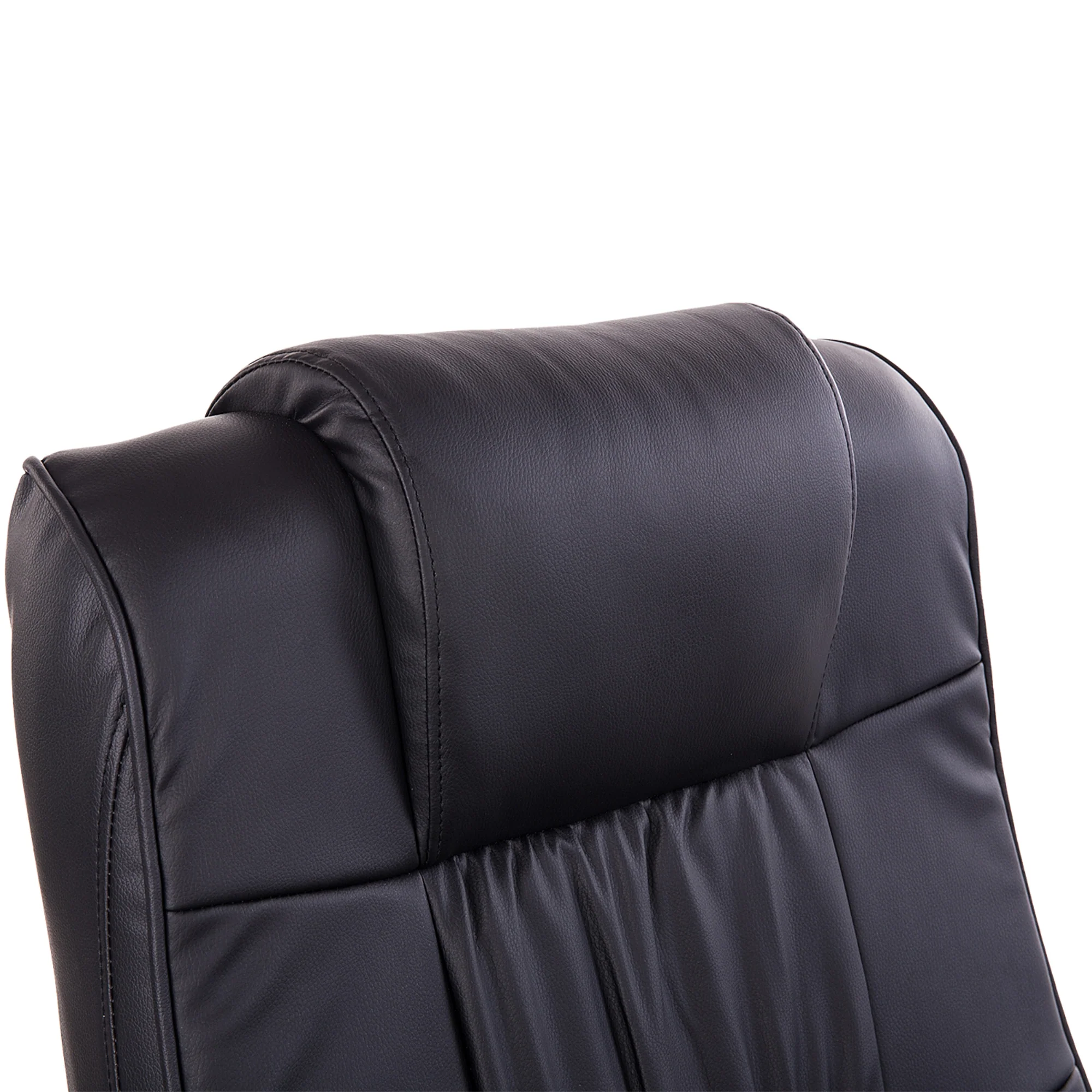 Fauteuil de Massage et Relaxation électrique pivotant inclinable avec Repose-Pied revêtement synthétique Noir - Image 9