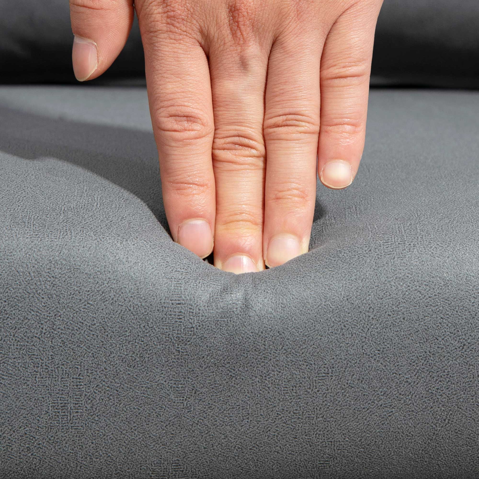Fauteuil de salon chaise relax fauteuil de chambre grand confort - coussins lombaires hauteur réglable pivotant 360° piètement en métal chromé - gris foncé - Image 10