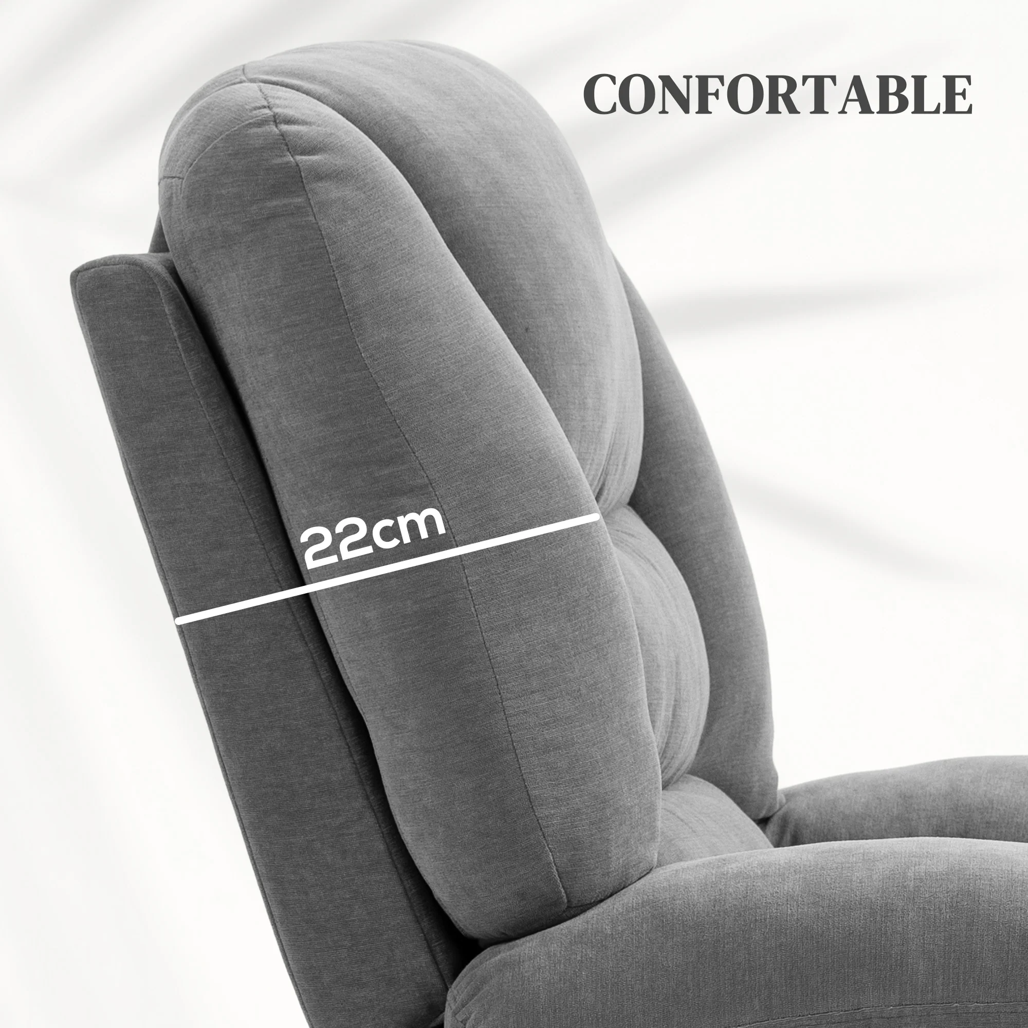 Fauteuil releveur électrique, fauteuil relax électrique, avec fonction massage et chaleur, inclinaison réglable, repose-pied, 2 télécommandes, dim. 97L x 90l x 102H cm gris foncé - Image 8
