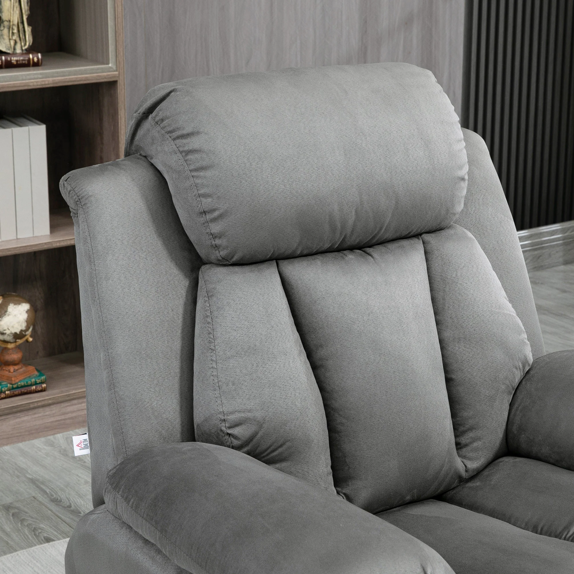 Fauteuil releveur électrique, fauteuil relax électrique avec repose-pied ajustable, dossier inclinable, télécommande, poche latérale, pour personnes âgées, gris - Image 9