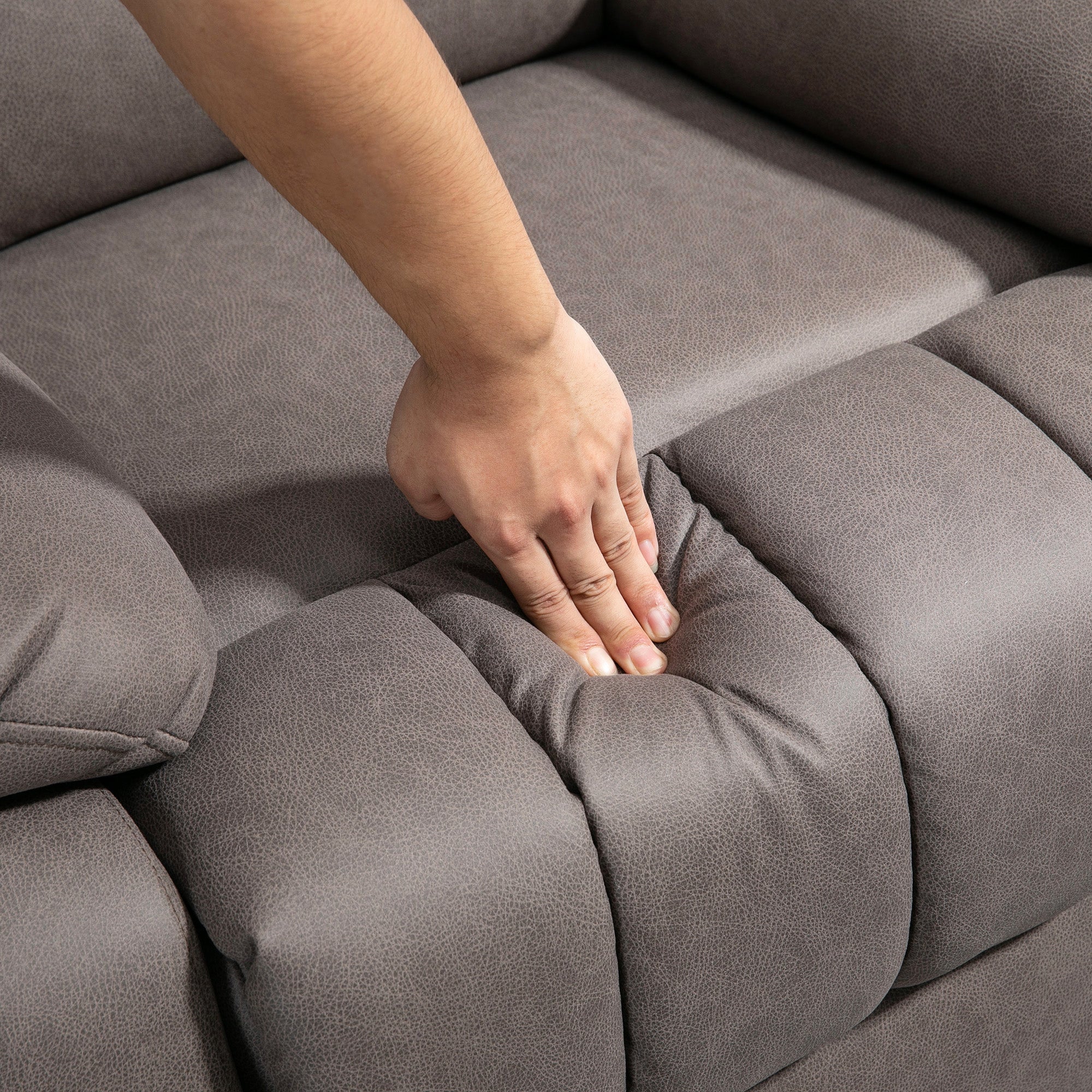 Fauteuil releveur électrique Fauteuil Relax inclinable en microfibre avec Repose-Pied et télécommande - 86 x 92 x 102 cm - Gris - Image 10