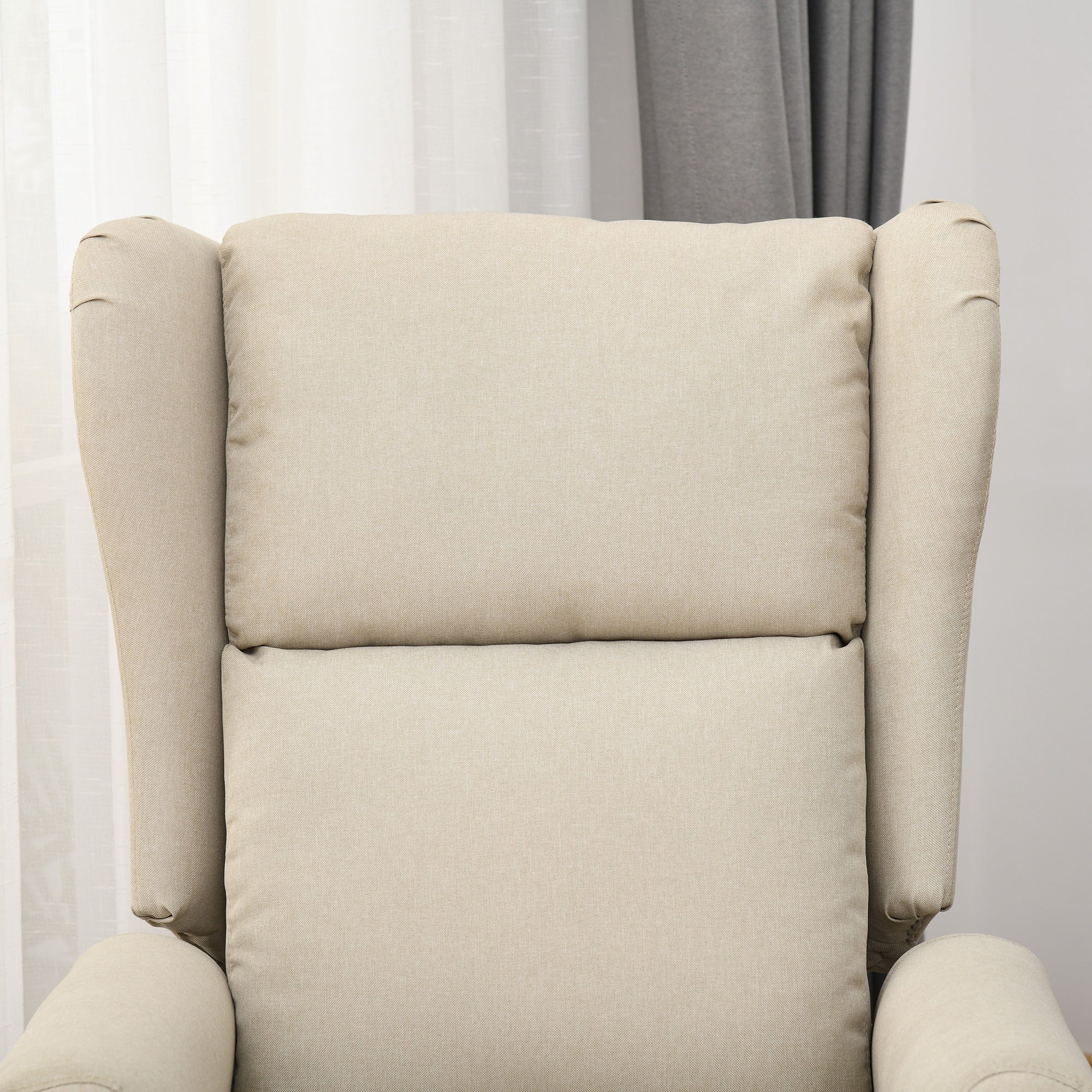 Fauteuil releveur inclinable avec Repose-Pied Fauteuil Relax électrique de Relaxation électrique Ajustable avec Télécommande et Poche latérale de Rangement Lin Crème - Image 10