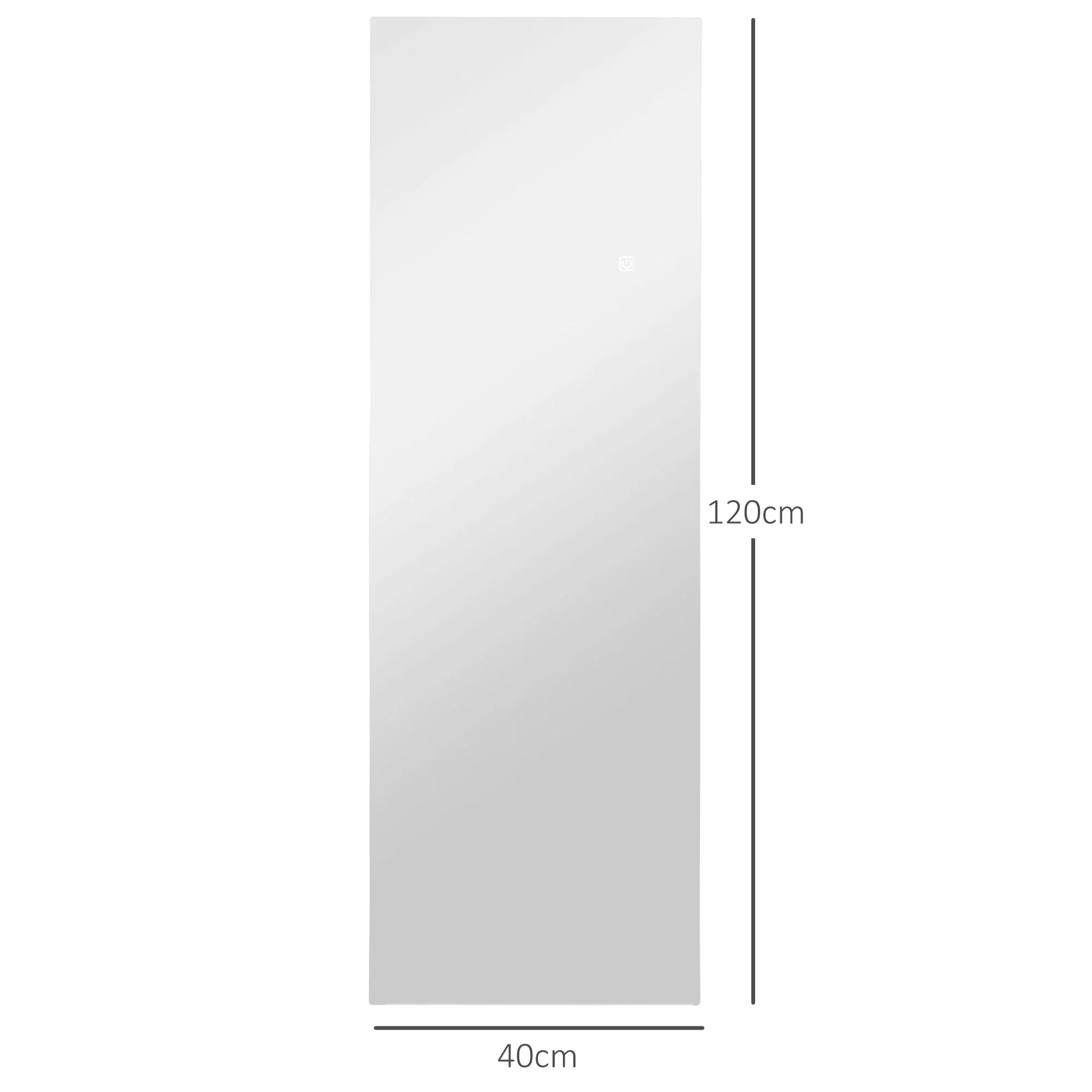 Grand miroir mural 120 x 40 cm avec éclairage LED miroir rectangulaire sans carde, anti-déflagrante, intensité variable et 3 couleurs d'éclairage, pour salon et chambre à coucher, transparent - Image 4