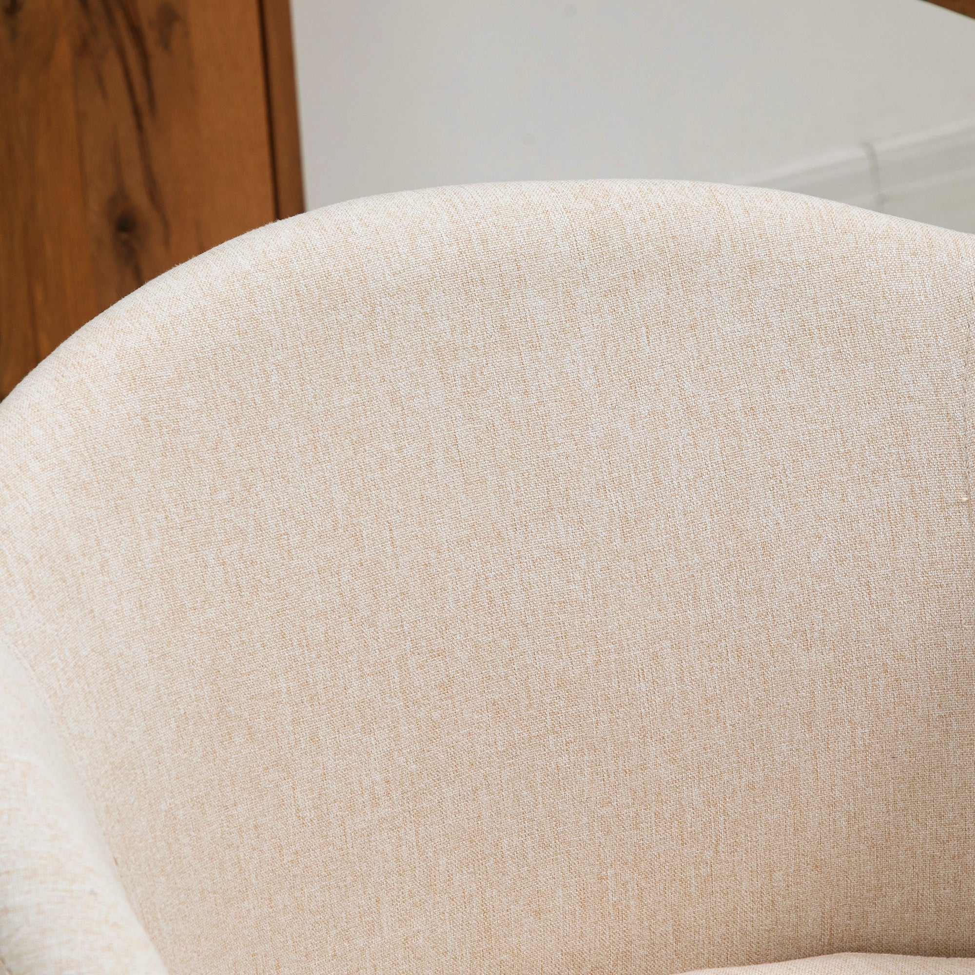 Lot de 2 chaises de salle à manger chaise de cuisine Design scandinave - Pieds inclinés effilés Bois Caoutchouc - Assise Dossier accoudoirs ergonomiques Aspect Lin Beige - Image 10