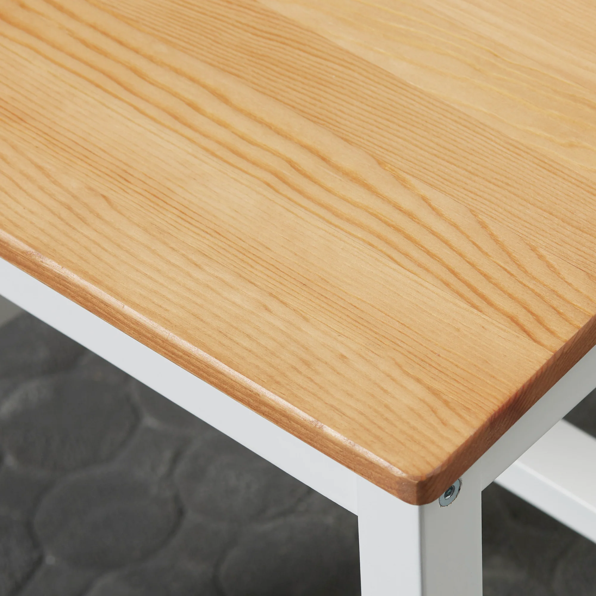 Lot de 2 chaises de salle à manger, chaises de cuisine, style maison de campagne, dossier haut, cadre en bois de pin, pour salon, chambre, cuisine, chêne et blanc - Image 10