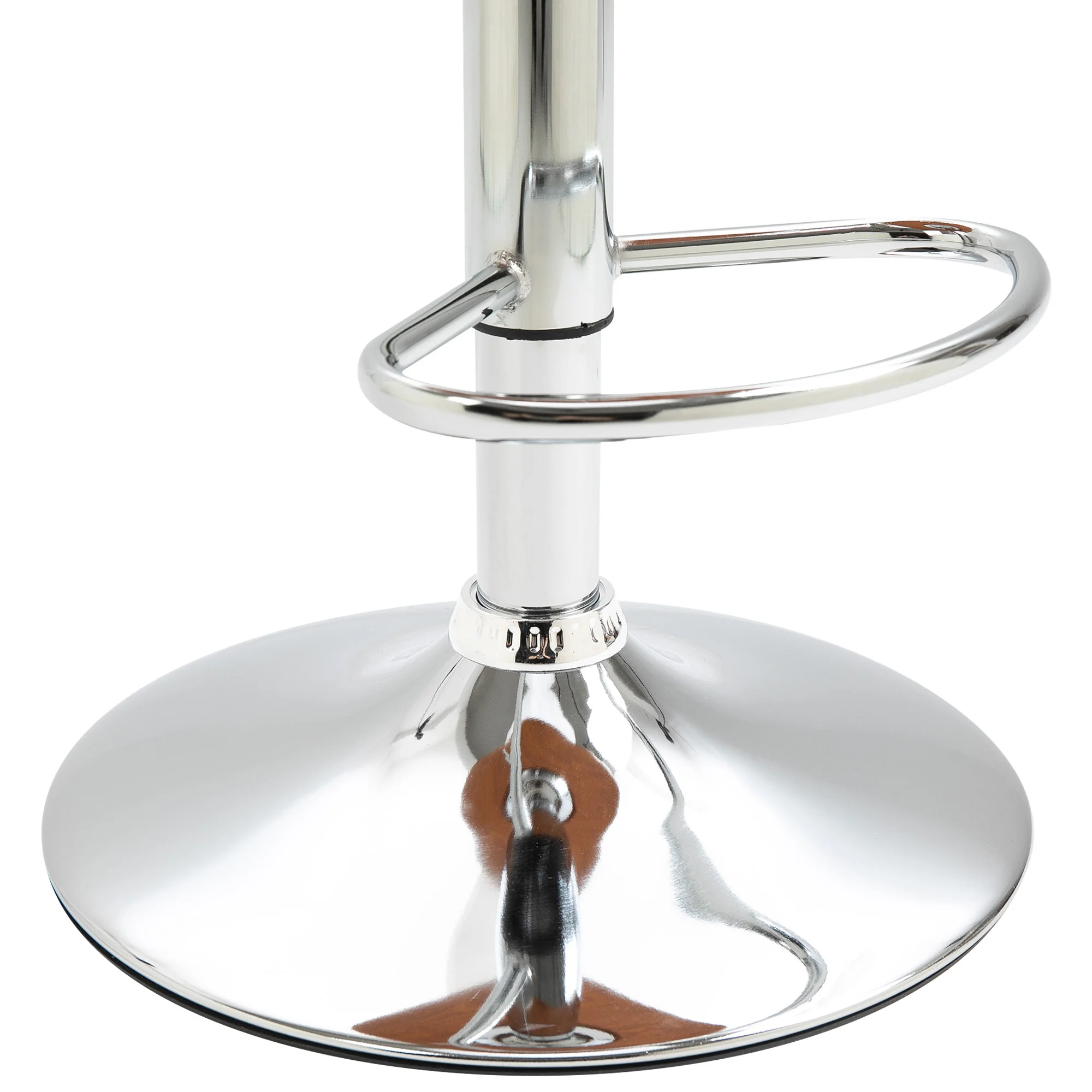 Lot de 2 Tabouret de Bar Design Contemporain Hauteur d'assise réglable 64-85 cm pivotant 360° revêtement synthétique Noir Imitation Bois - Image 10
