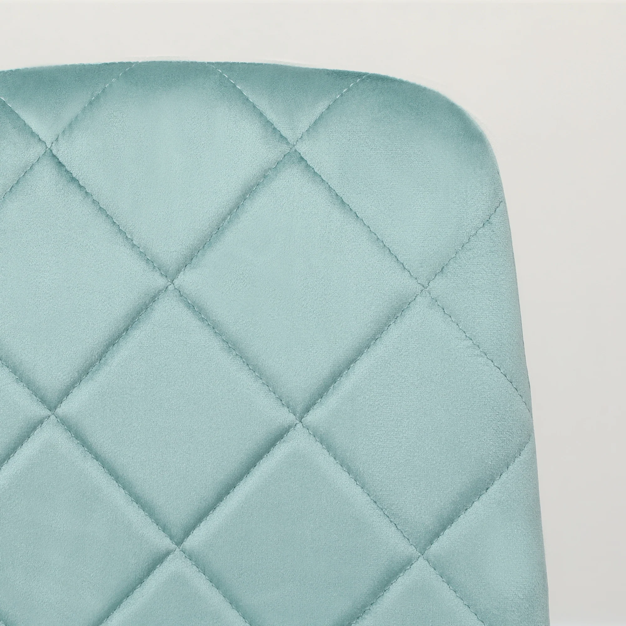 Lot de 4 chaises de salle à manger, chaises de cuisine rembourrées avec dossier haut, pieds en acier et tissu effet velours, pour salon, chambre, cuisine, vert - Image 10