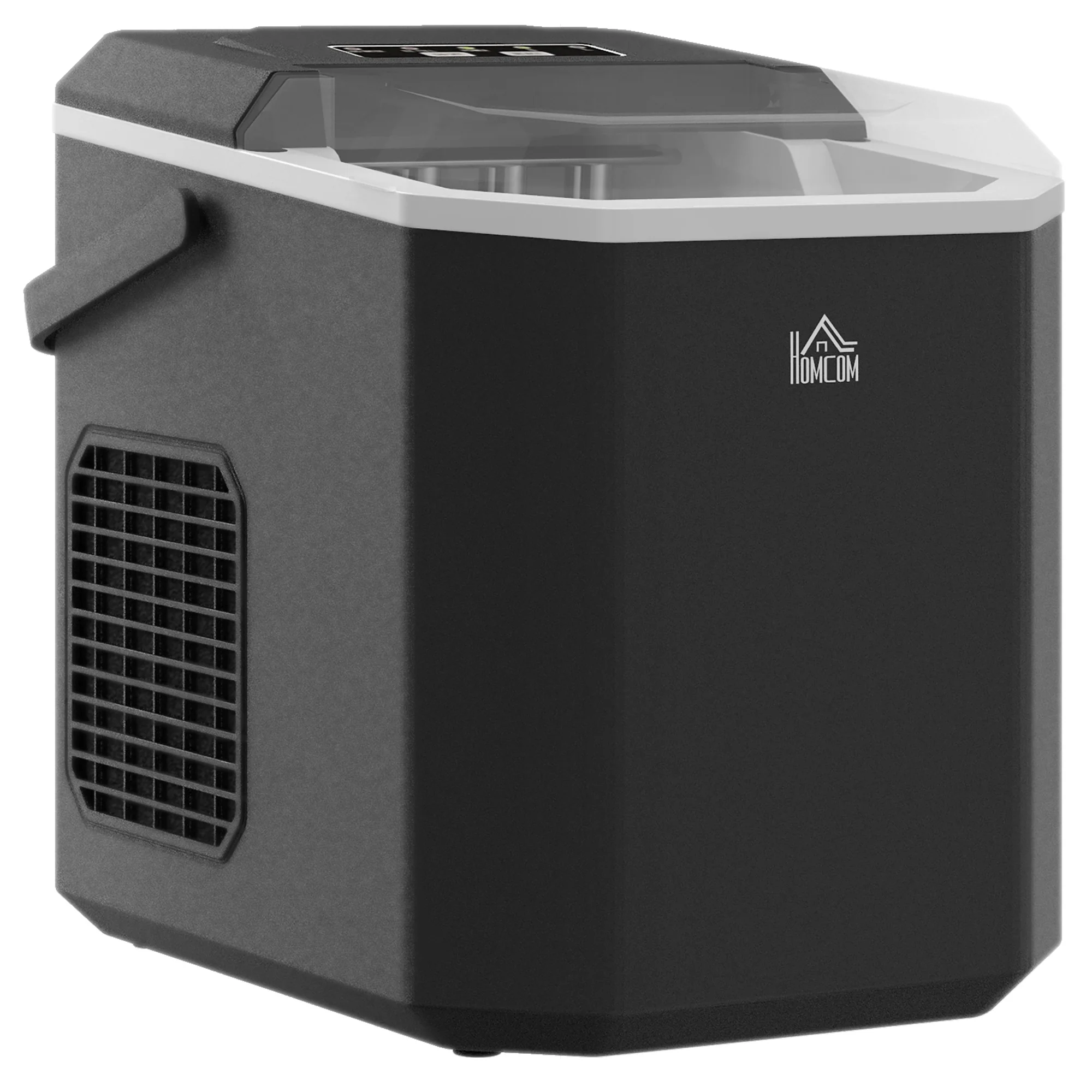 Machine à glaçons autonettoyante, 12kg en 24h, 9 glaçons en 6-13 minutes, ice maker Portable Avec Poignée, panier et pelle, pour la maison/cuisine/camping, noir - Image 2
