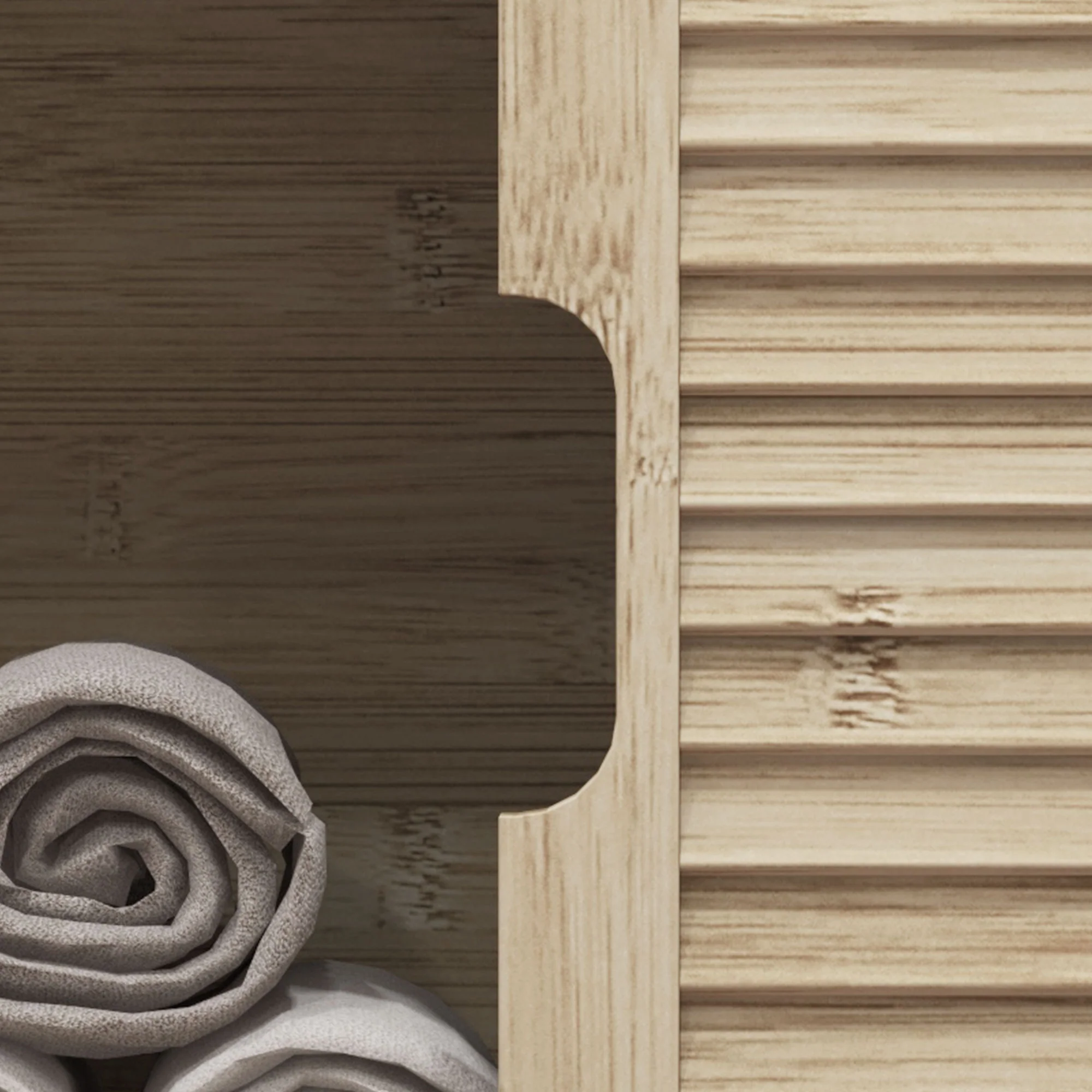 Meuble sous lavabo en Bambou, Meuble de Rangement pour Salle de Bain avec 2 Portes coulissantes, 60 x 30 x 60 cm, Bois Naturel - Image 10